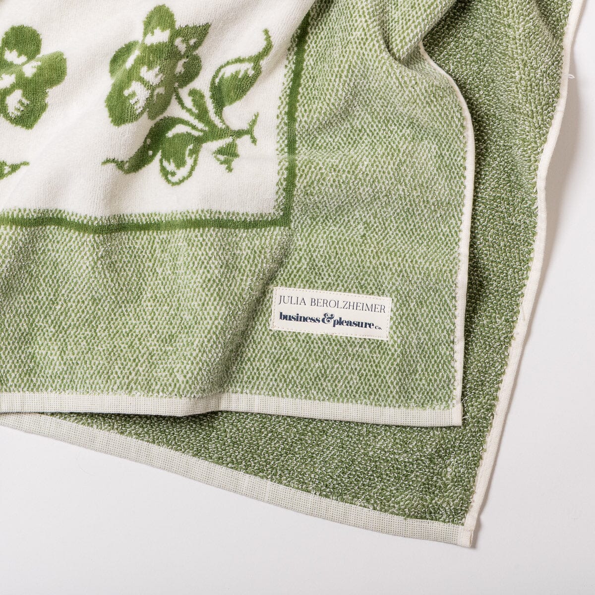 The Beach Towel x Julia Berolzheimer in Jacquard Green | Business & Pleasure Co.