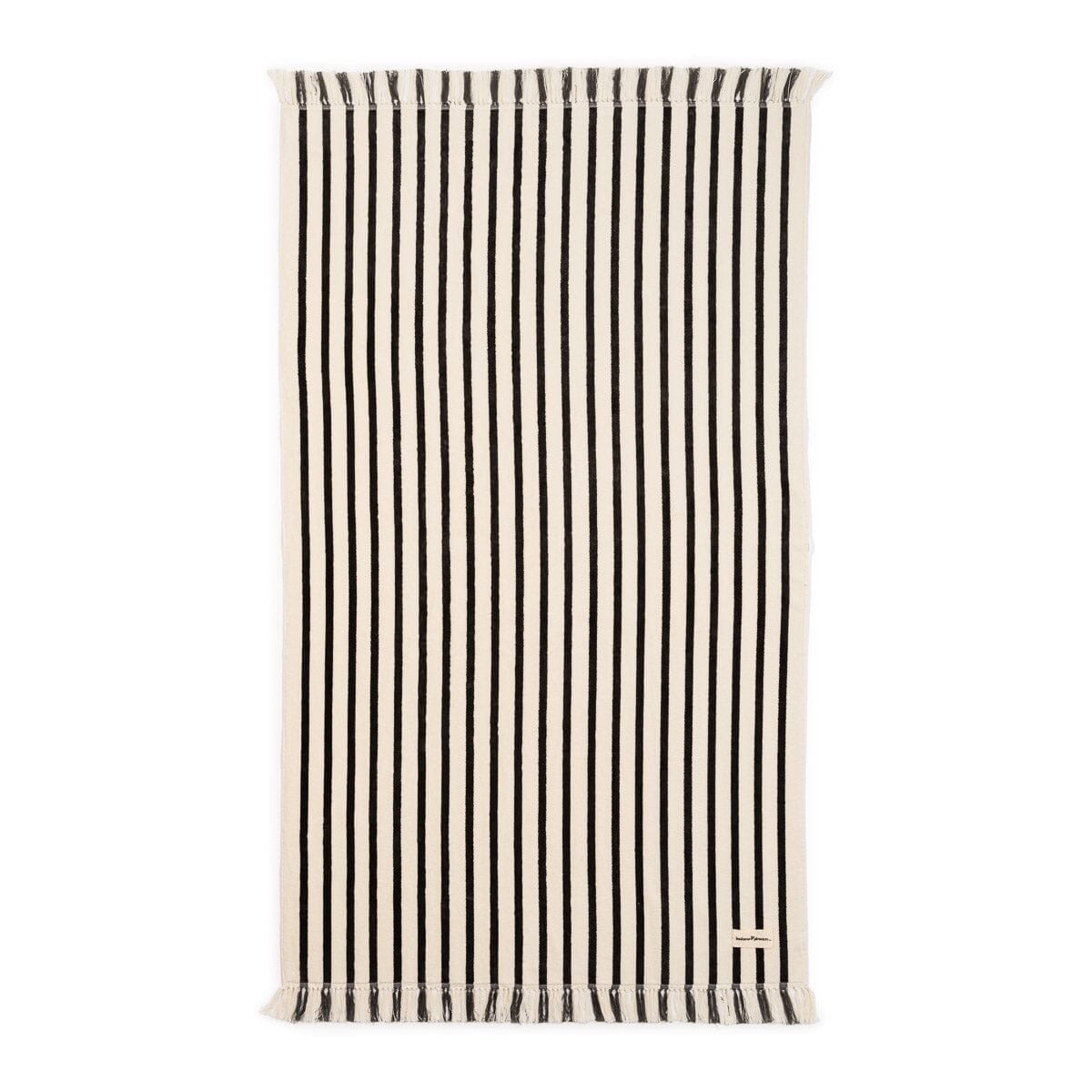 The Beach Towel - Monaco Black Stripe Beach Towel Business & Pleasure Co