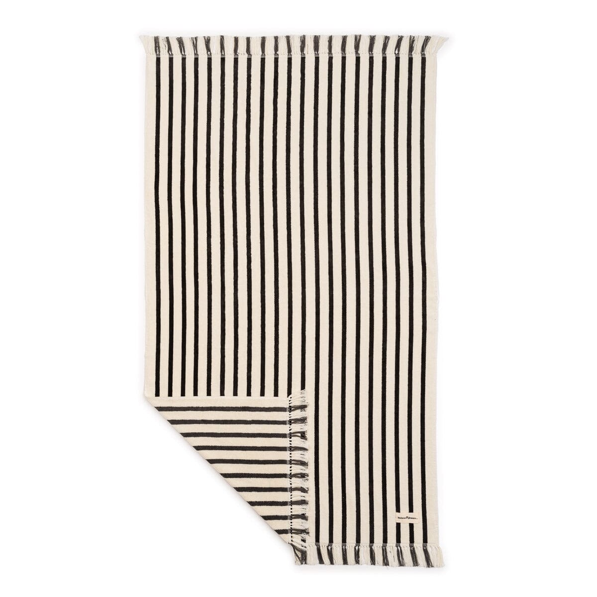 The Beach Towel - Monaco Black Stripe Beach Towel Business & Pleasure Co