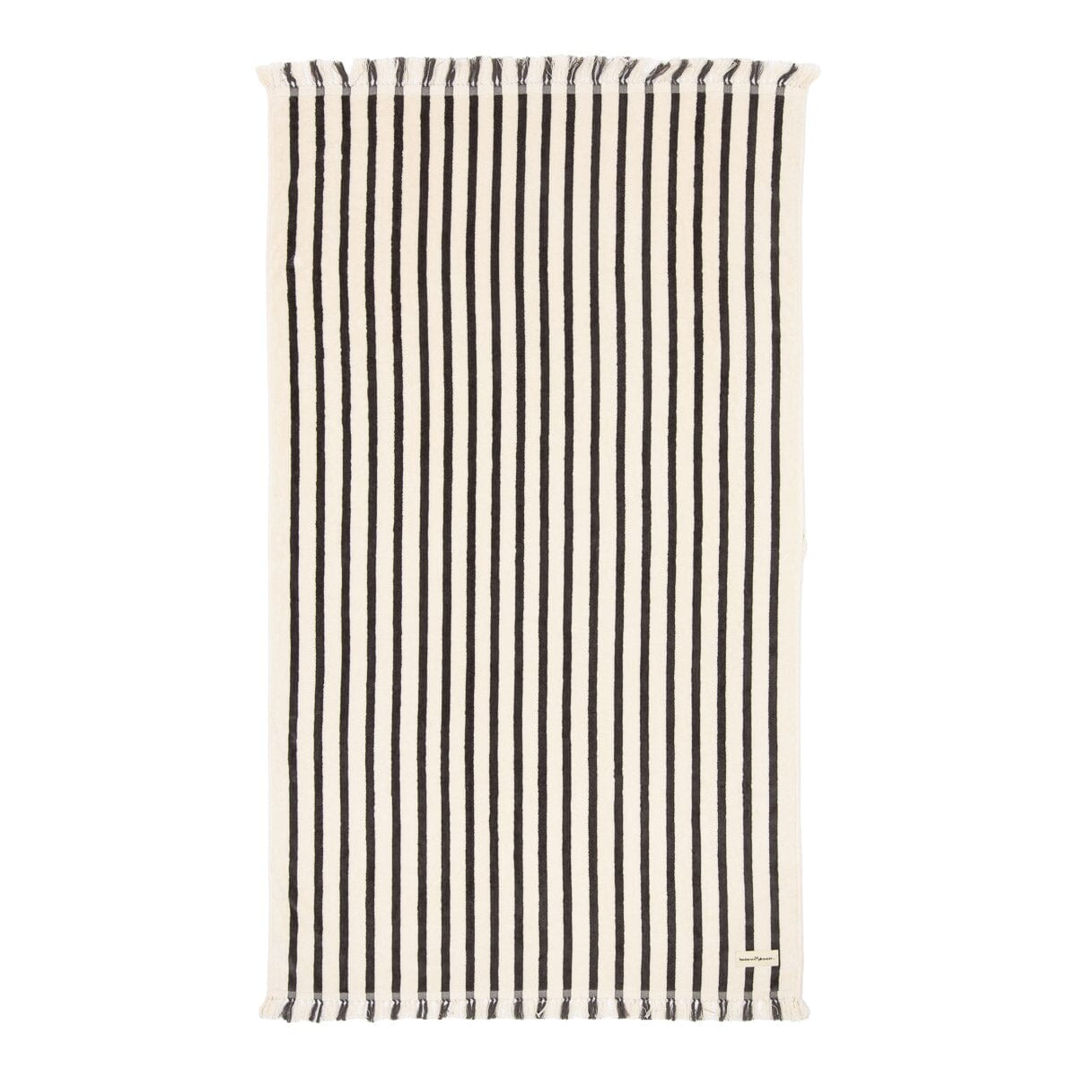 The Beach Towel - Monaco Black Stripe Beach Towel Business & Pleasure Co.