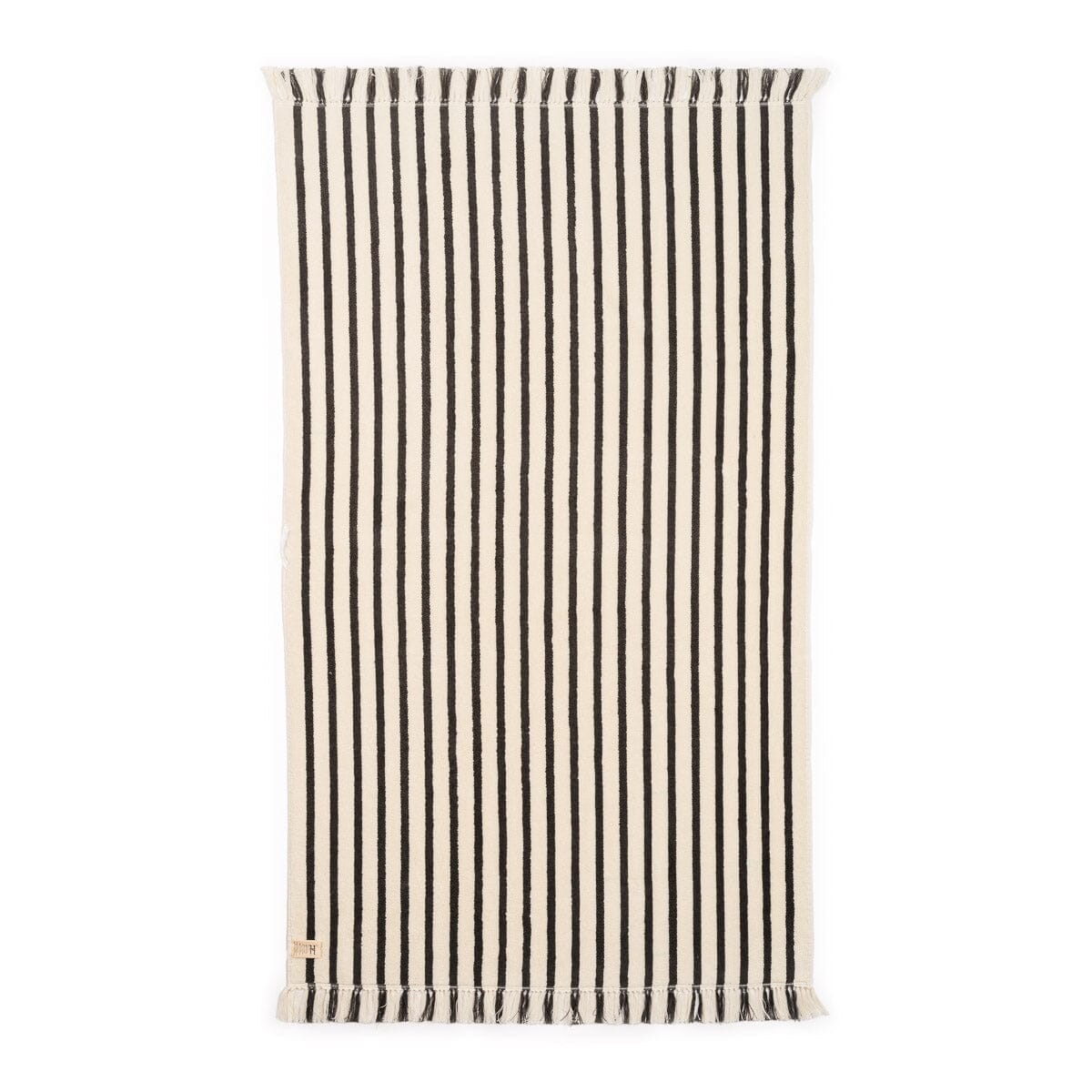 The Beach Towel - Monaco Black Stripe Beach Towel Business & Pleasure Co