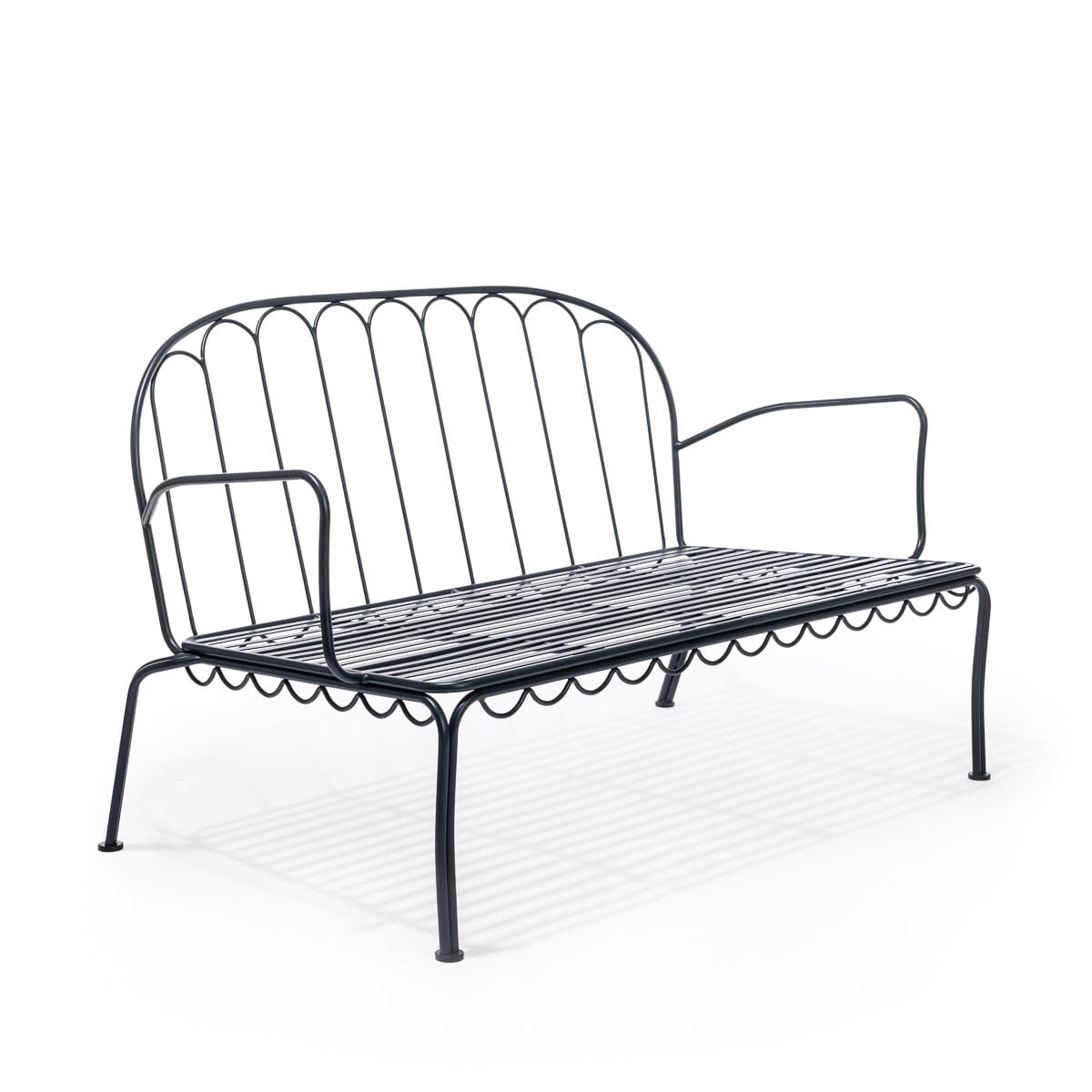 The Al Fresco Love Seat - Vintage Black Al Fresco Love Seat Business & Pleasure Co 