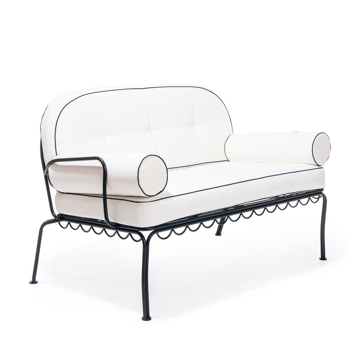 The Al Fresco Love Seat - Vintage Black Al Fresco Love Seat Business & Pleasure Co