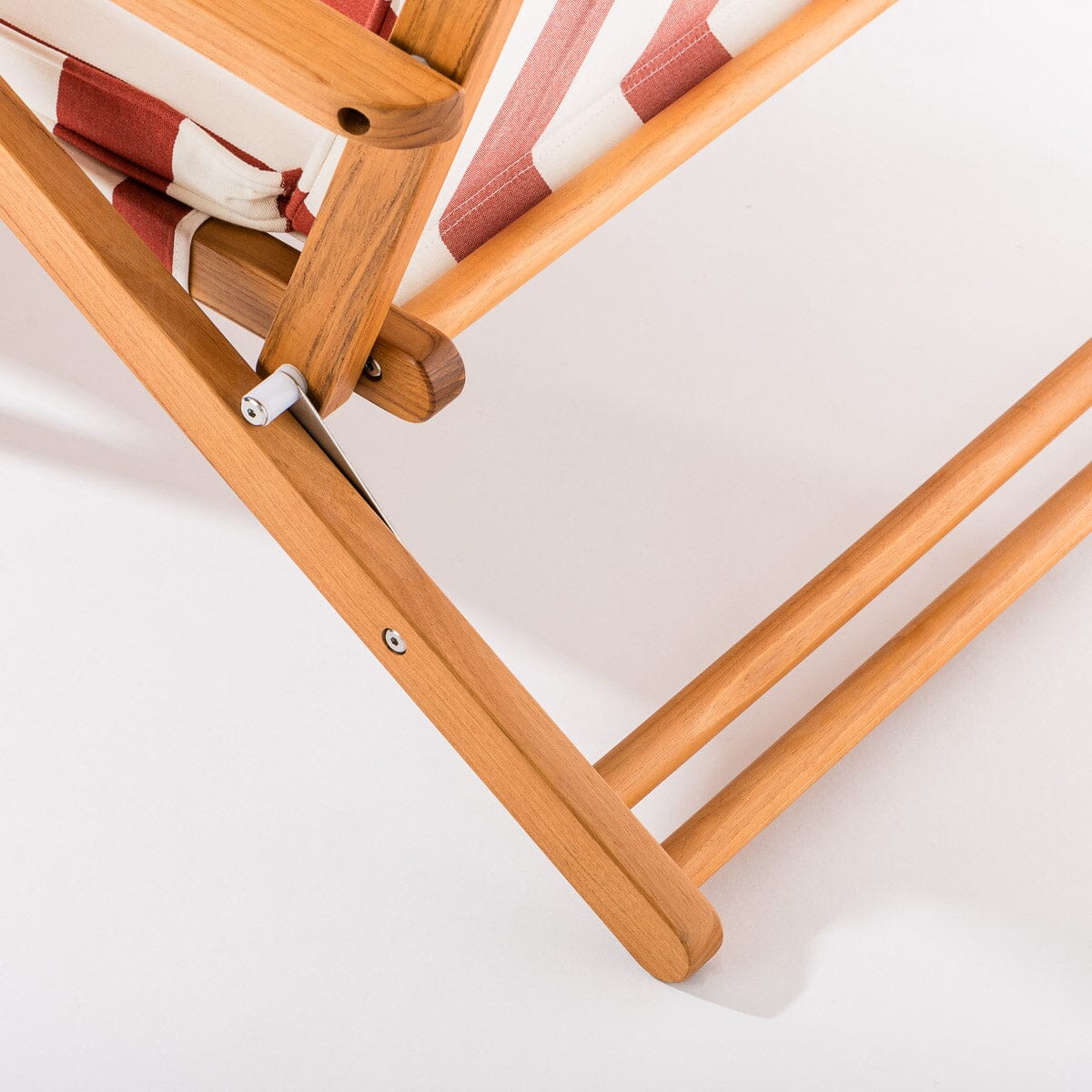 The Club Chair - Teak Natural - Crew Le Sirenuse Stripe Club Chair Business & Pleasure Co.
