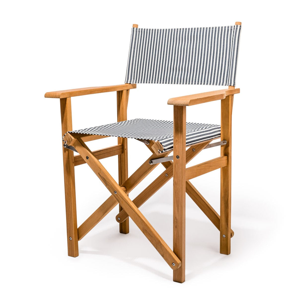 The Directors Chair Table Height Lauren's Navy Stripe