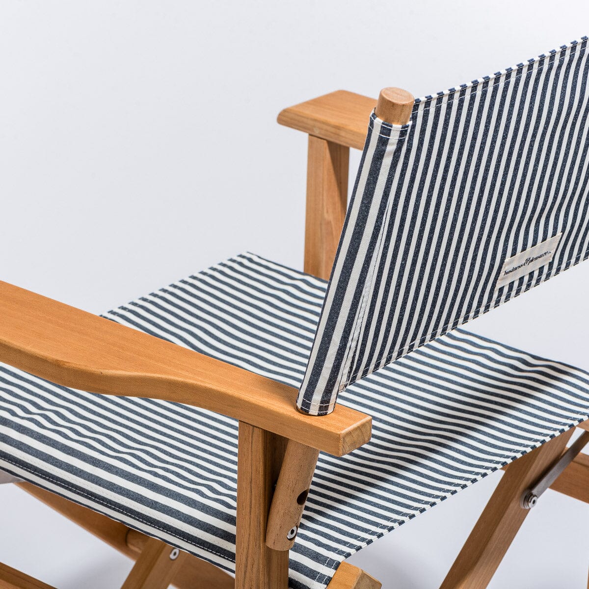 The Directors Chair - Table Height - Lauren's Navy Stripe Director Chair Business & Pleasure Co