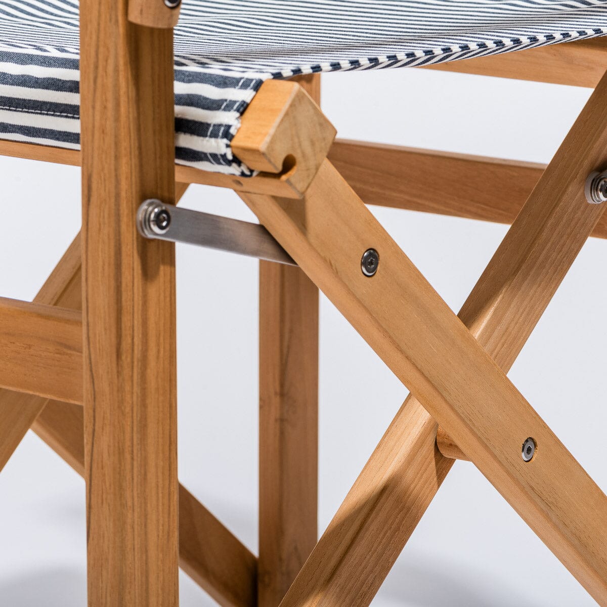 The Directors Chair - Table Height - Lauren's Navy Stripe Director Chair Business & Pleasure Co