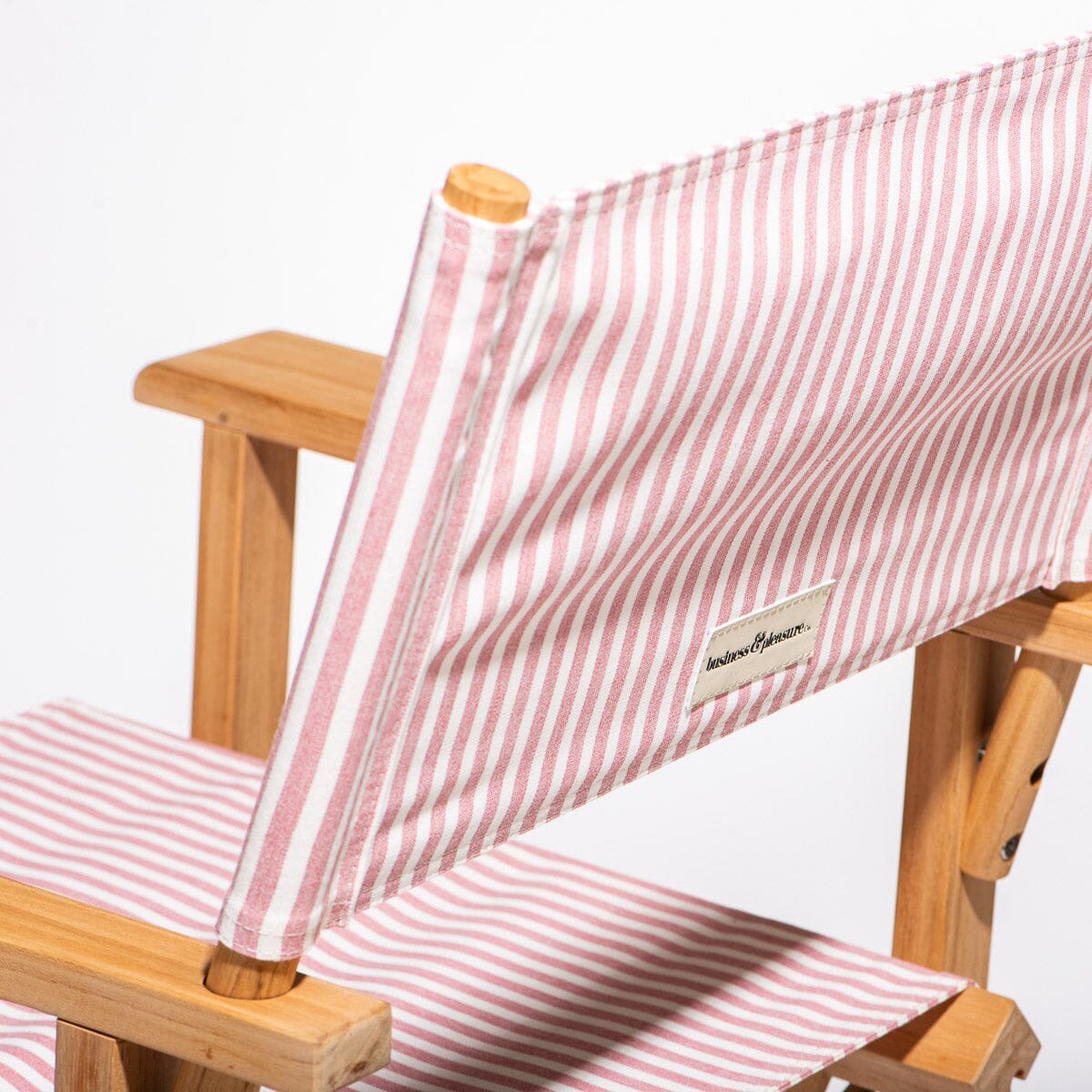 The Directors Chair - Table Height - Lauren's Pink Stripe Directors Chair Business & Pleasure Co.
