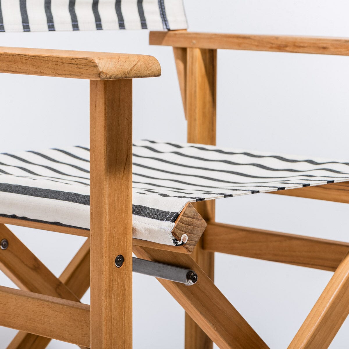 The Directors Chair - Table Height - Monaco Black Stripe Directors Chair Business & Pleasure Co