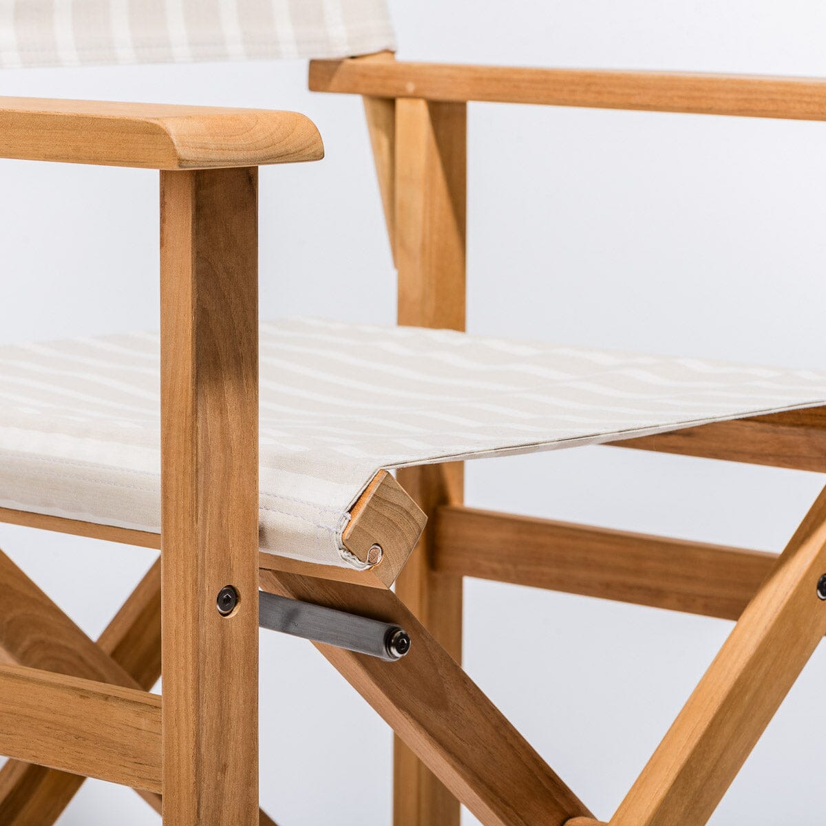 The Directors Chair - Table Height - Monaco Natural Stripe Directors Chair Business & Pleasure Co