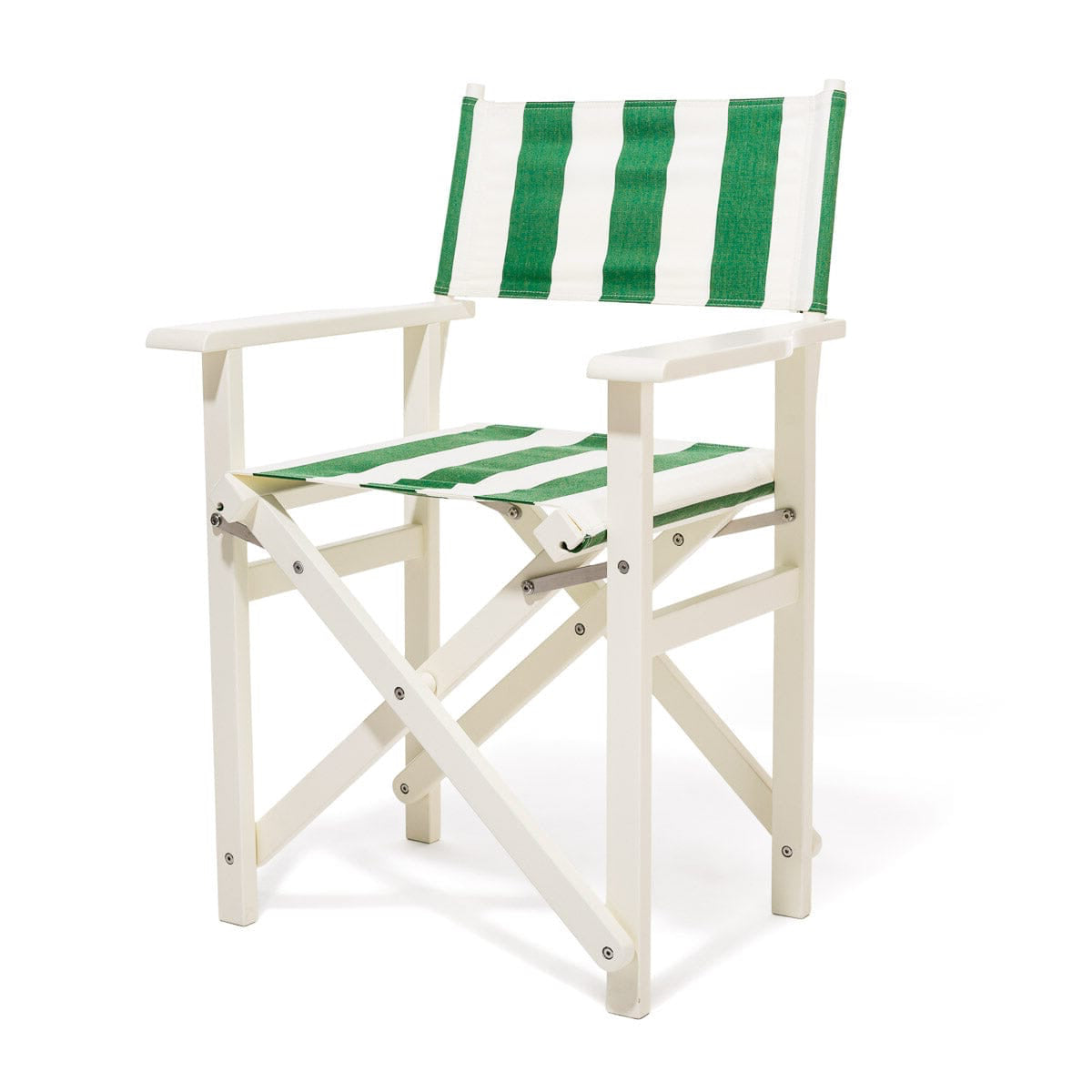 Product image of The Directors Chair - Table Height - Acacia White - Crew Canyon Green Stripe Directors Chair Business & Pleasure Co.