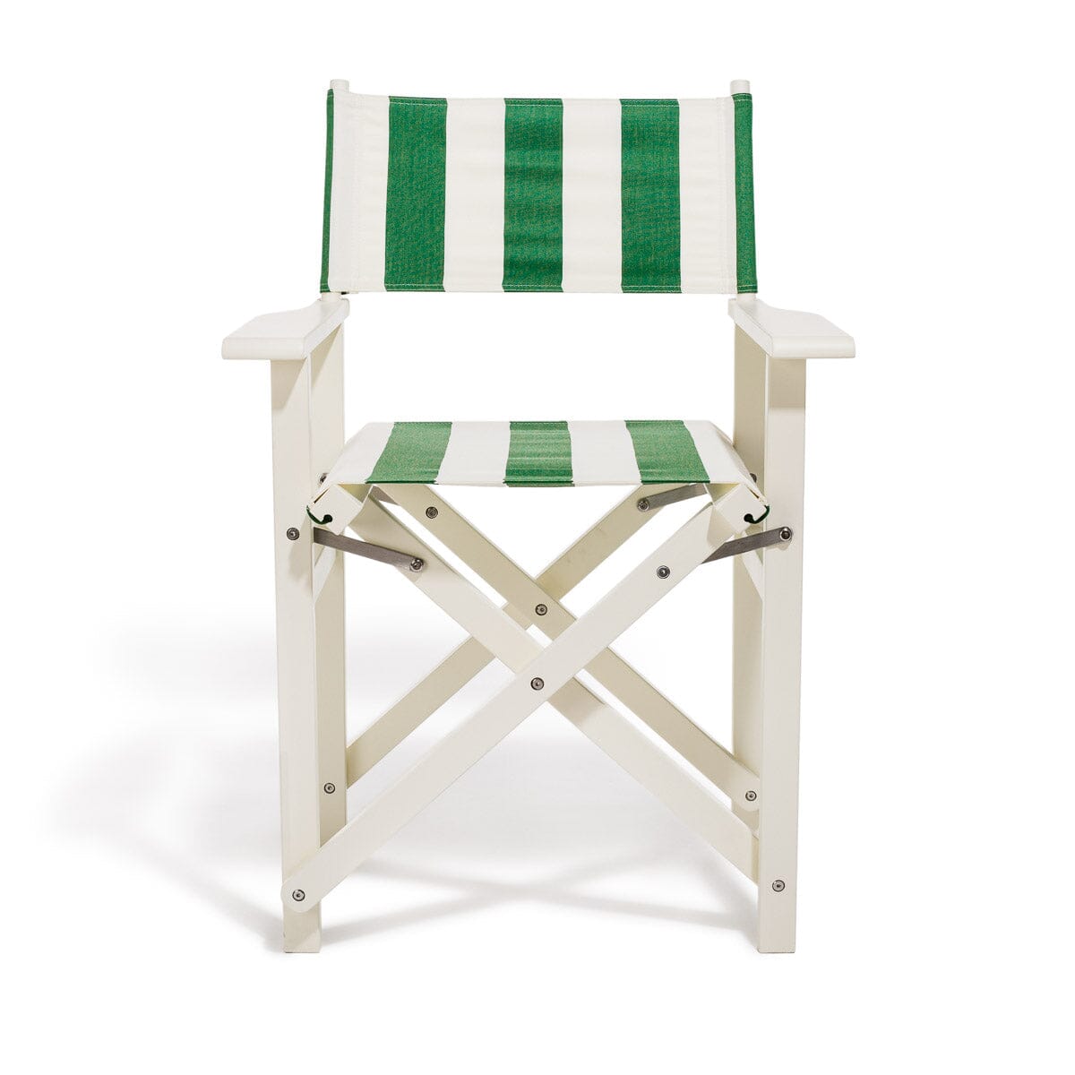 The Directors Chair - Table Height - Acacia White - Crew Canyon Green Stripe Directors Chair Business & Pleasure Co.