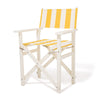 Swatch for The Directors Chair - Table Height - Acacia White - Crew Mimosa Yellow Stripe