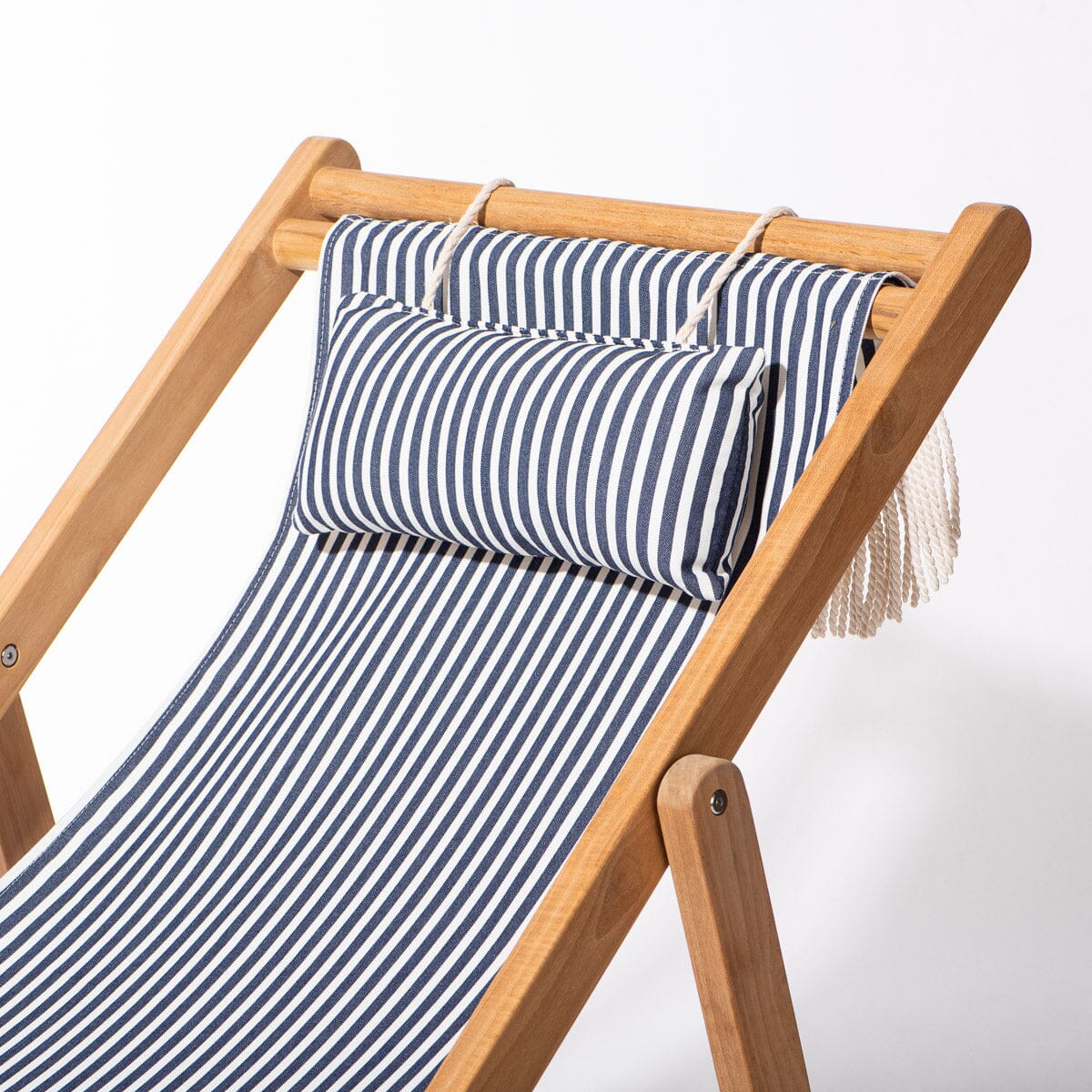 The Sling Chair - Lauren's Navy Stripe Sling Chair Business & Pleasure Co.