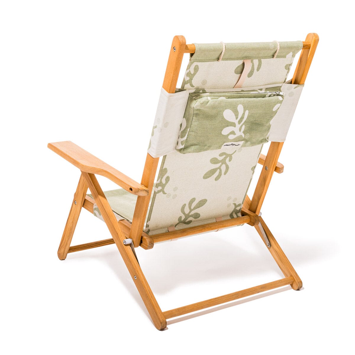 The Tommy Chair - Teak Natural - Benoît Jade Green Jacquard Tommy Chair Business & Pleasure Co.