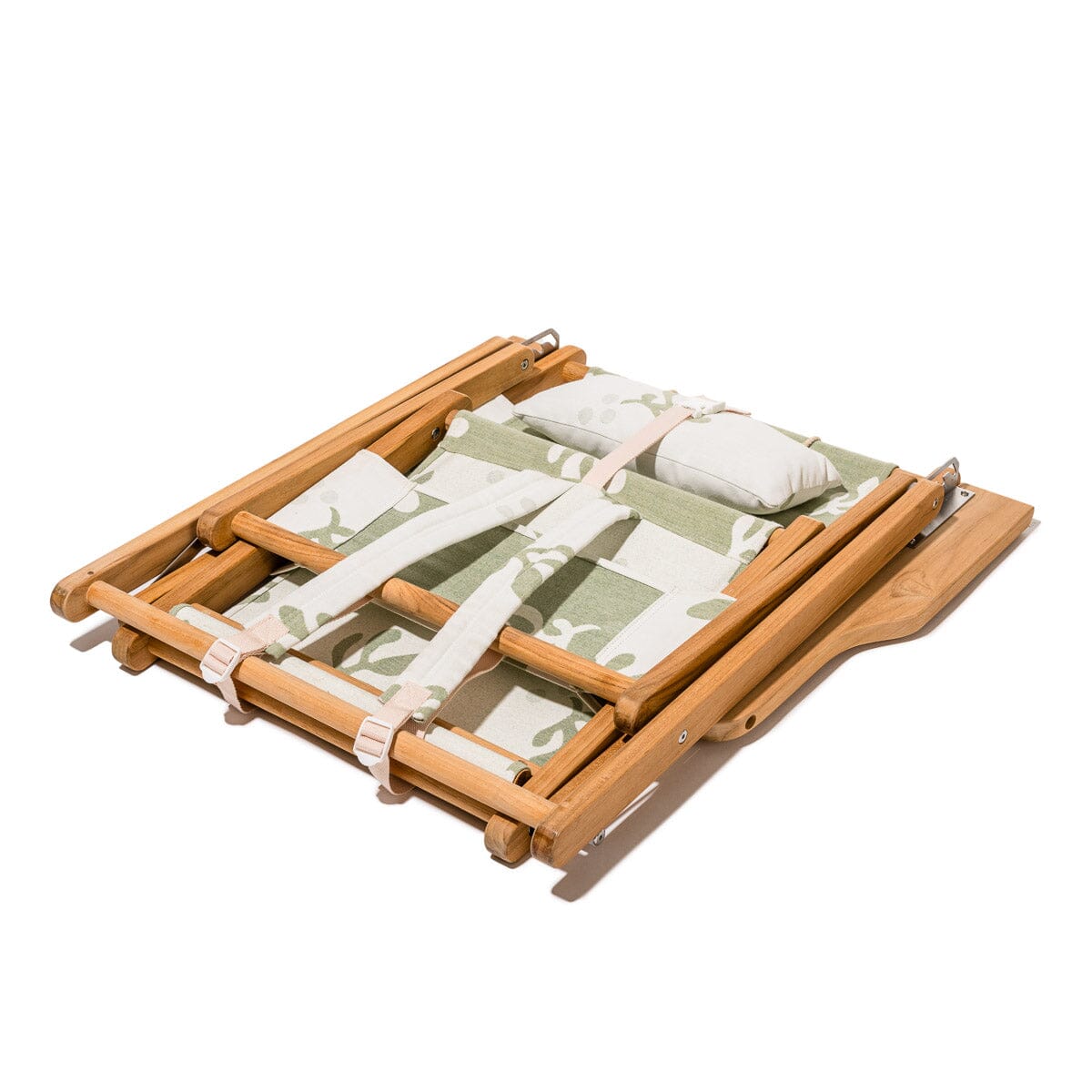 The Tommy Chair - Teak Natural - Benoît Jade Green Jacquard Tommy Chair Business & Pleasure Co.