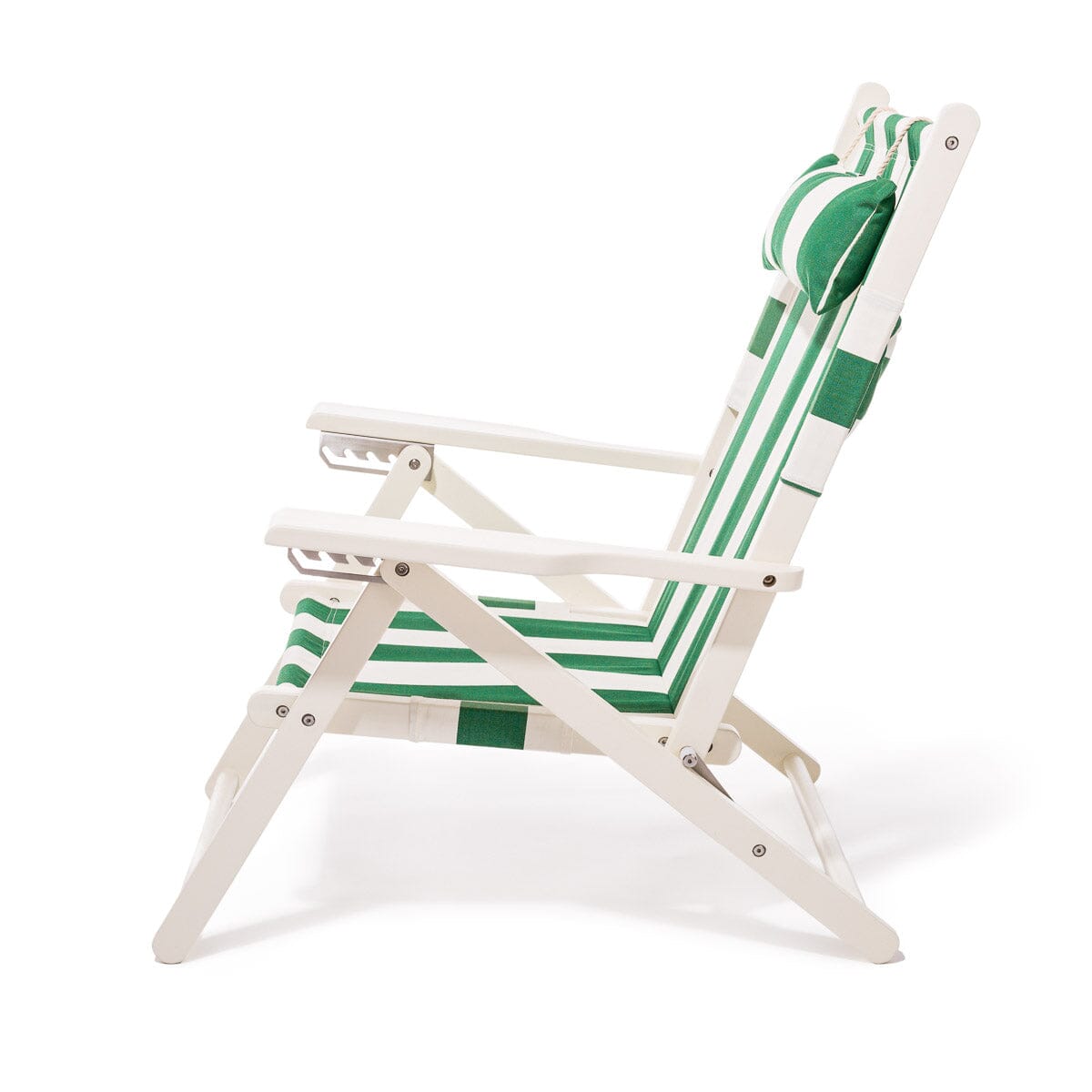 The Tommy Chair - Acacia White - Crew Canyon Green Stripe Tommy Chair Business & Pleasure Co.