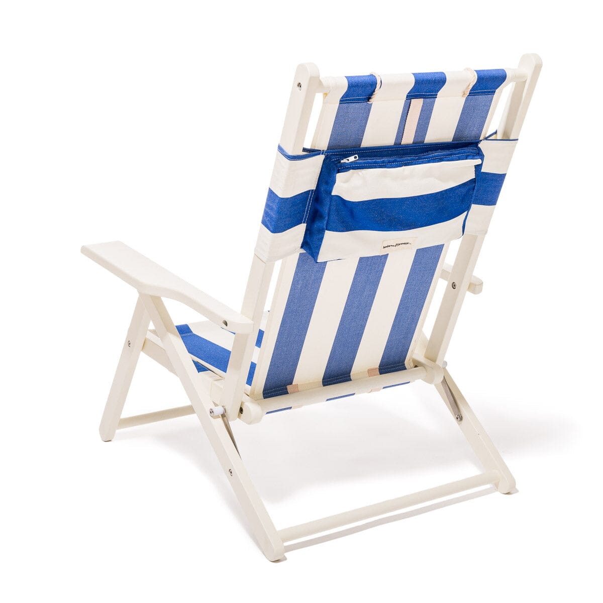 The Tommy Chair - Acacia White - Crew Mediterranean Blue Stripe Tommy Chair Business & Pleasure Co.
