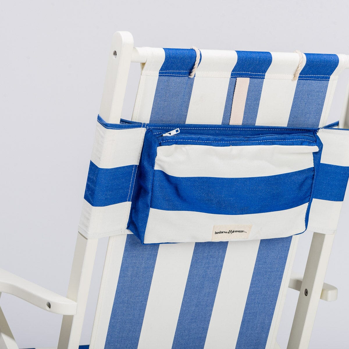The Tommy Chair - Acacia White - Crew Mediterranean Blue Stripe Tommy Chair Business & Pleasure Co.