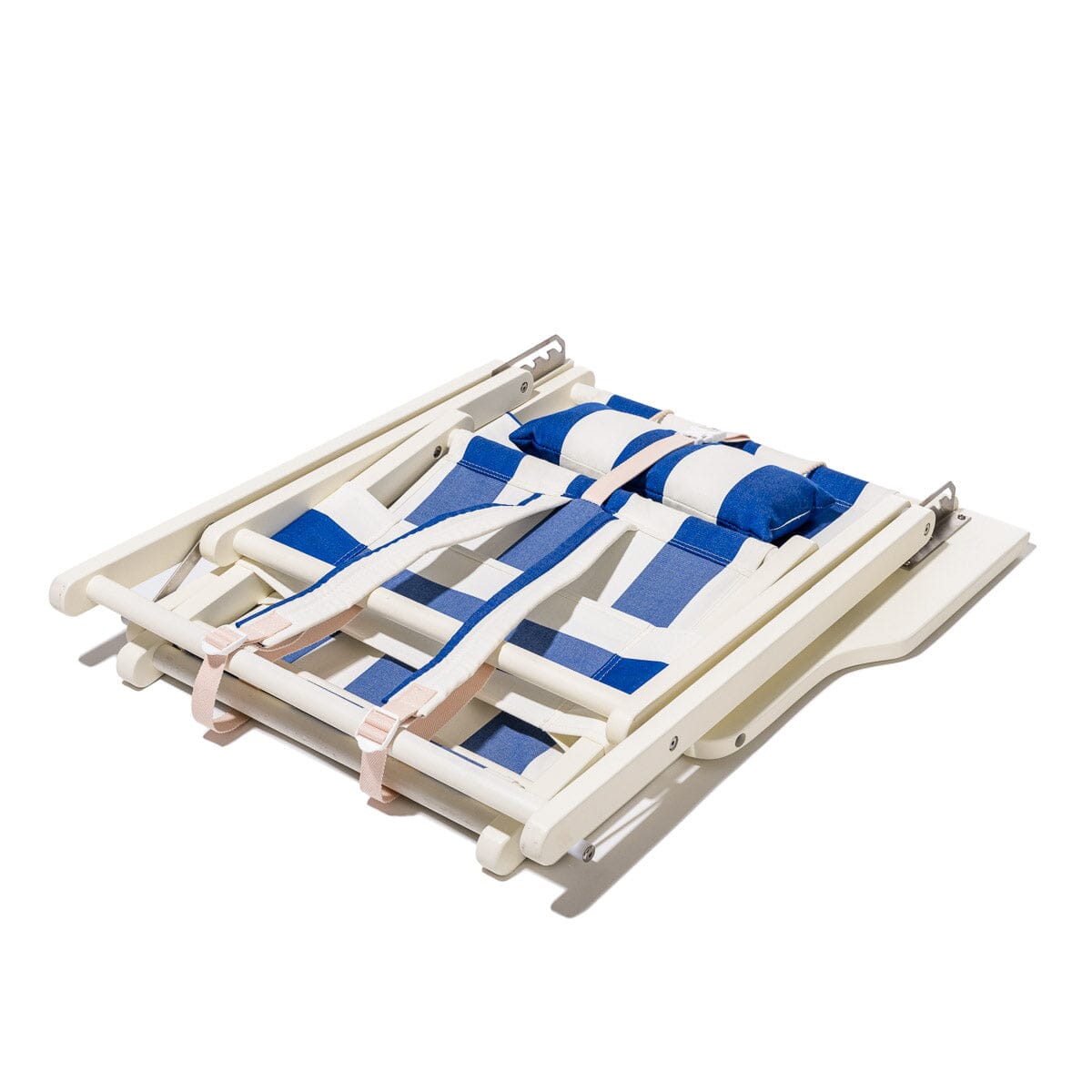 The Tommy Chair - Acacia White - Crew Mediterranean Blue Stripe Tommy Chair Business & Pleasure Co.