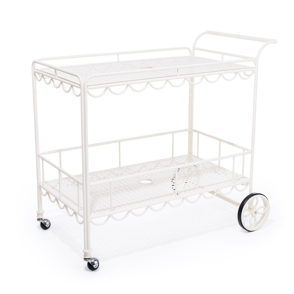 The Al Fresco Bar Cart - Antique White Al Fresco Bar Cart Business & Pleasure Co 