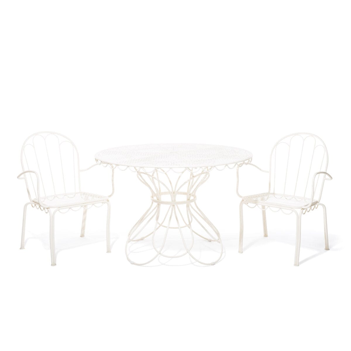 The Al Fresco Table For Two Set - Antique White Bundle Business & Pleasure Co.