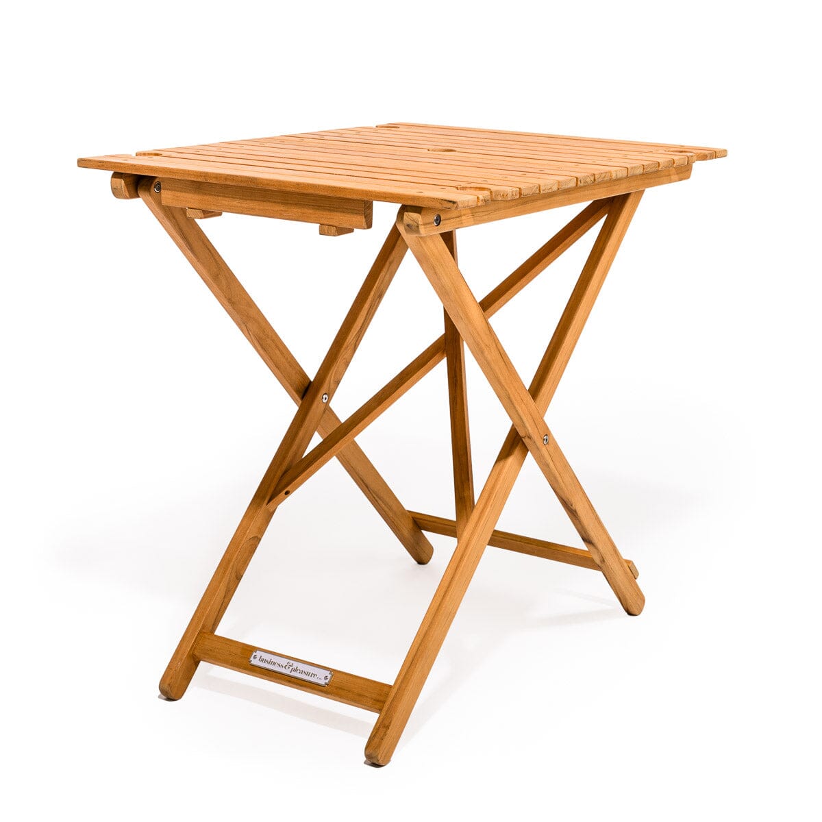 The Tall Folding Table - Teak Tall Folding Table Business & Pleasure Co.