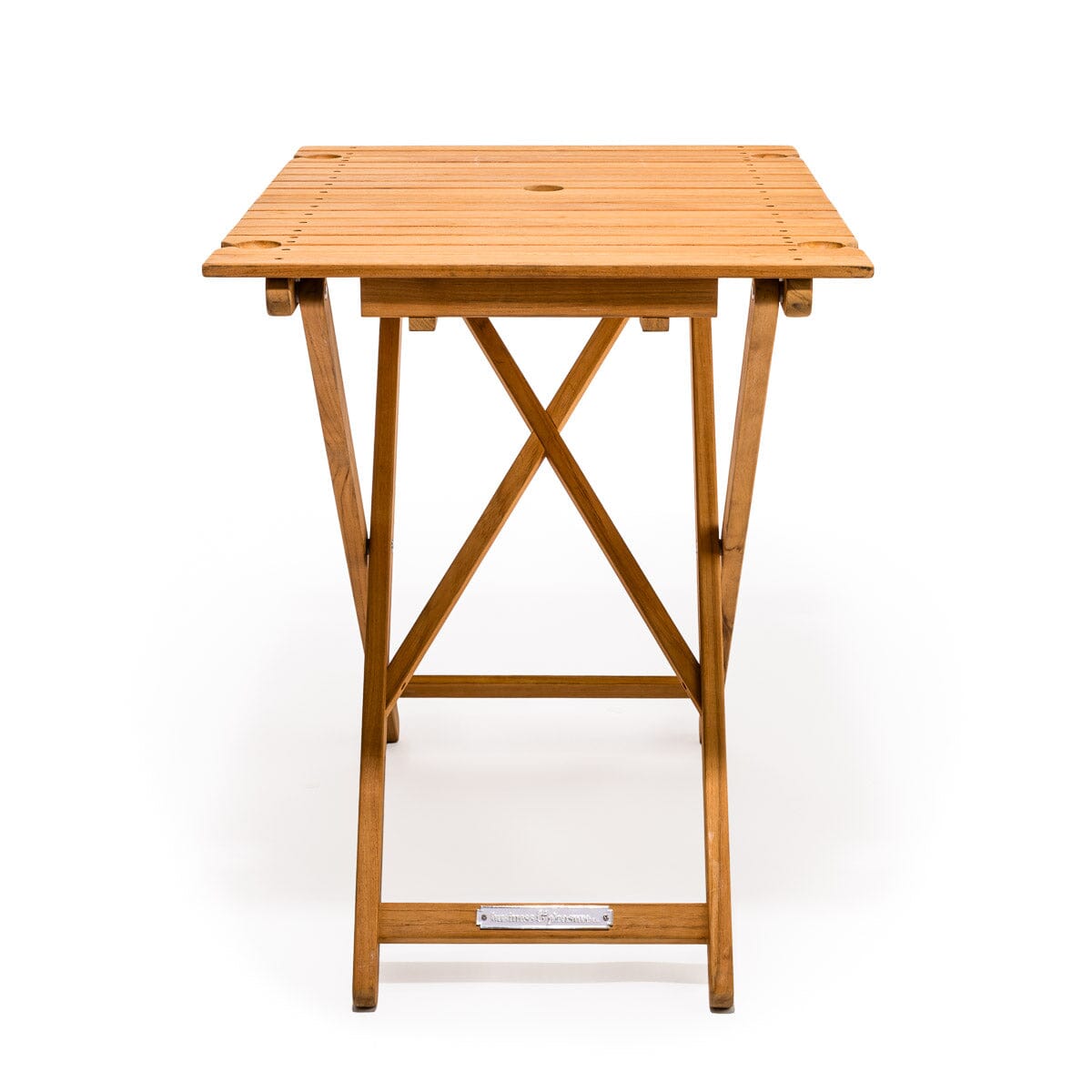 The Tall Folding Table - Teak Tall Folding Table Business & Pleasure Co.
