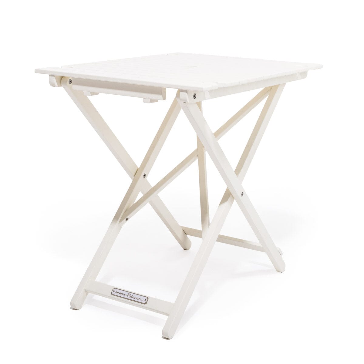 The Tall Folding Table - Antique White Tall Folding Table Business & Pleasure Co