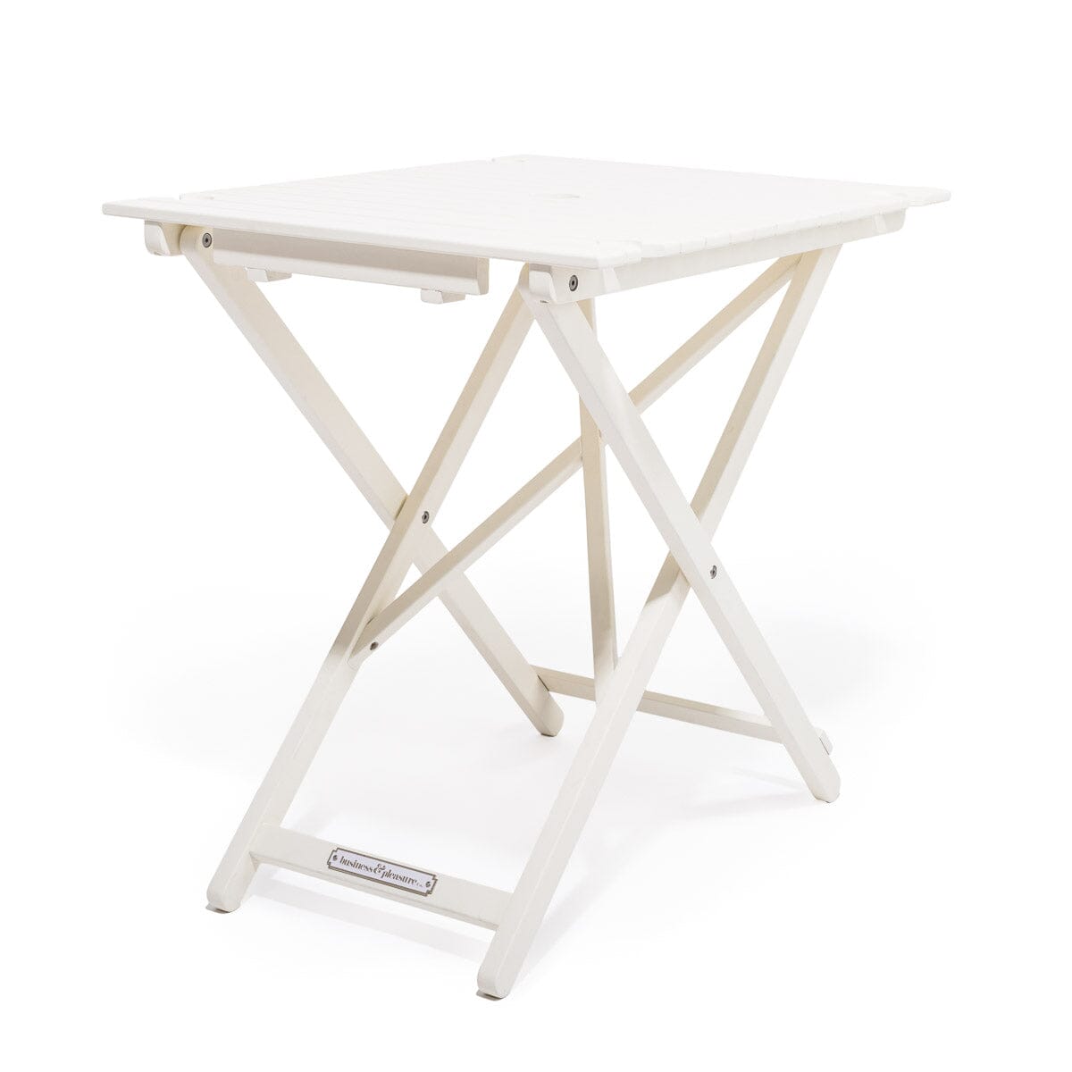 The Tall Folding Table - Antique White Tall Folding Table Business & Pleasure Co 