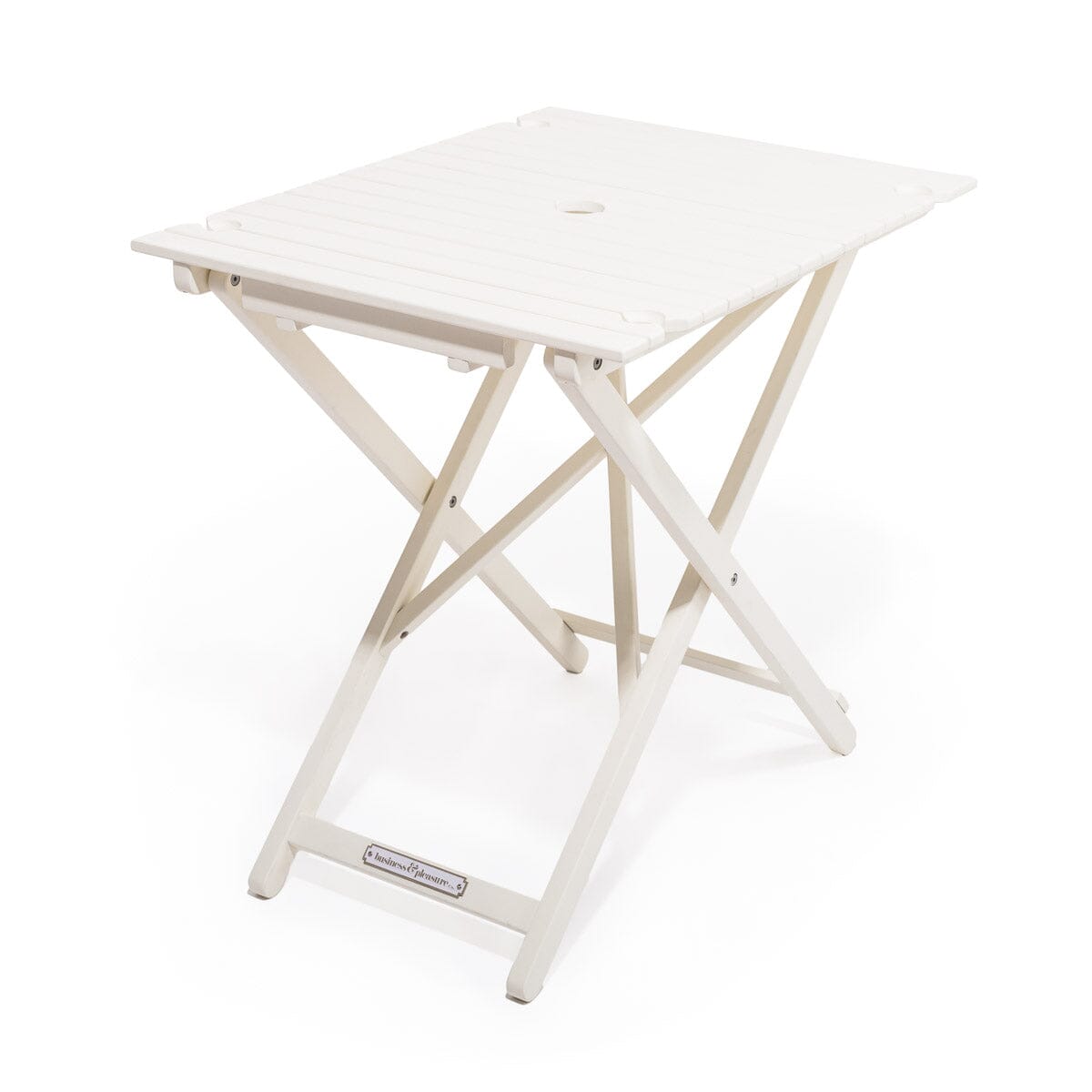 The Tall Folding Table - Antique White Tall Folding Table Business & Pleasure Co