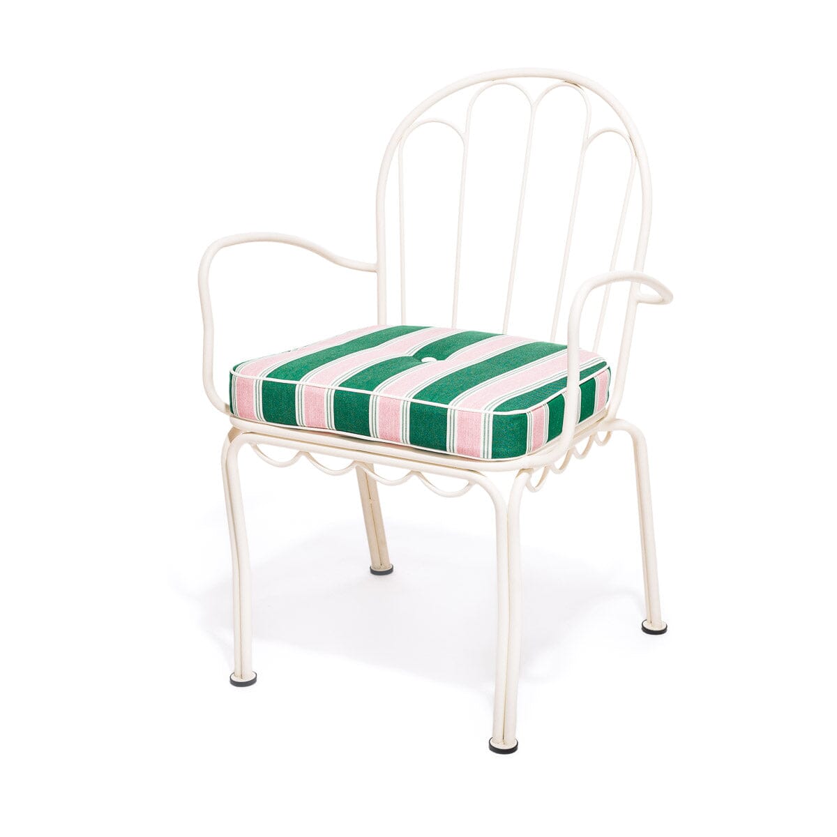 The Al Fresco Dining Chair Cushion - Bistro Green Stripe Al Fresco Chair Cushion Business & Pleasure Co.