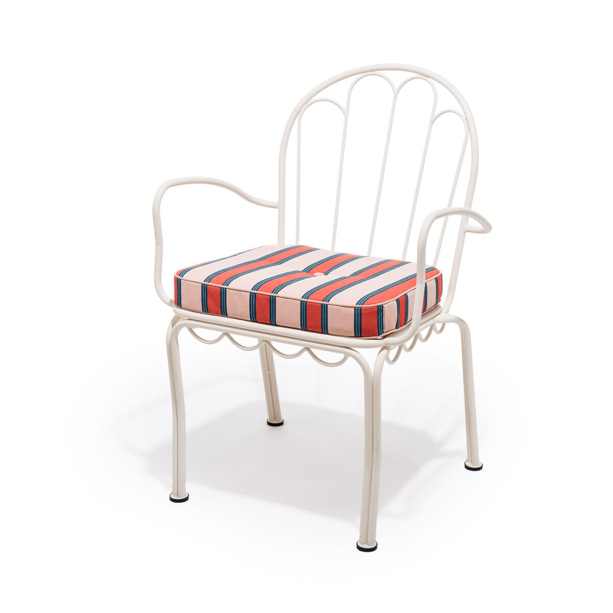 The Al Fresco Chair Cushion - Bistro Dusty Pink Stripe Al Fresco Chair Cushion Business & Pleasure Co