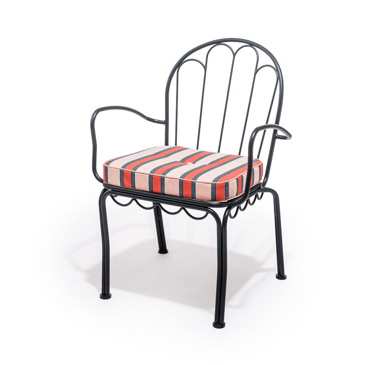 The Al Fresco Chair Cushion - Bistro Dusty Pink Stripe Al Fresco Chair Cushion Business & Pleasure Co