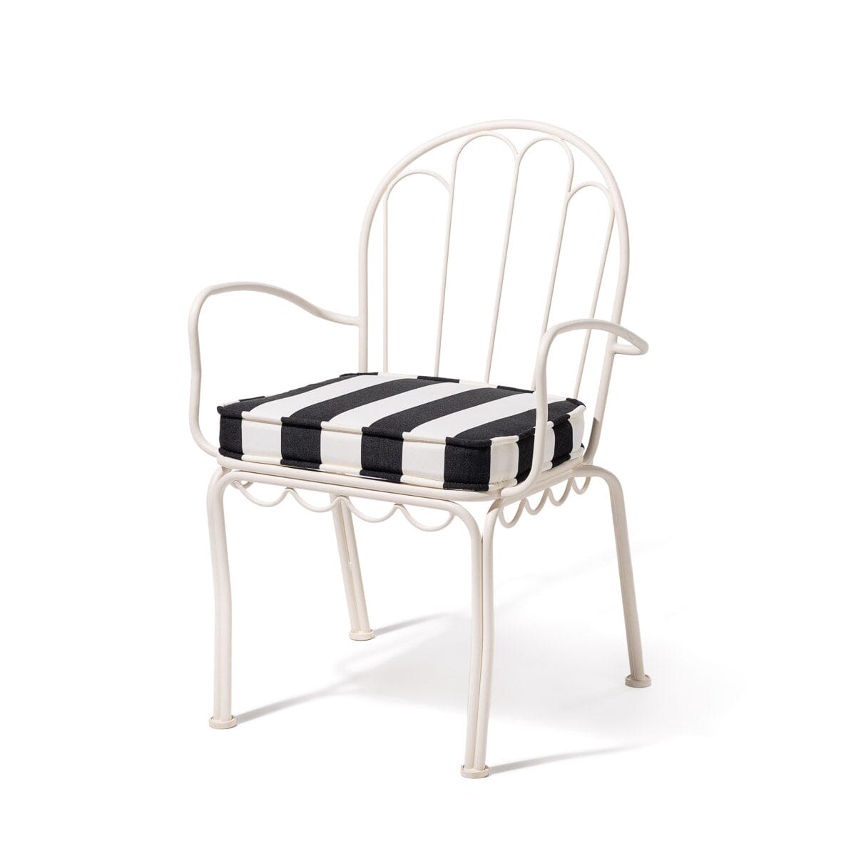 The Al Fresco Dining Chair Cushion - Crew Vintage Black Stripe Al Fresco Dining Chair Cushion Business & Pleasure Co.