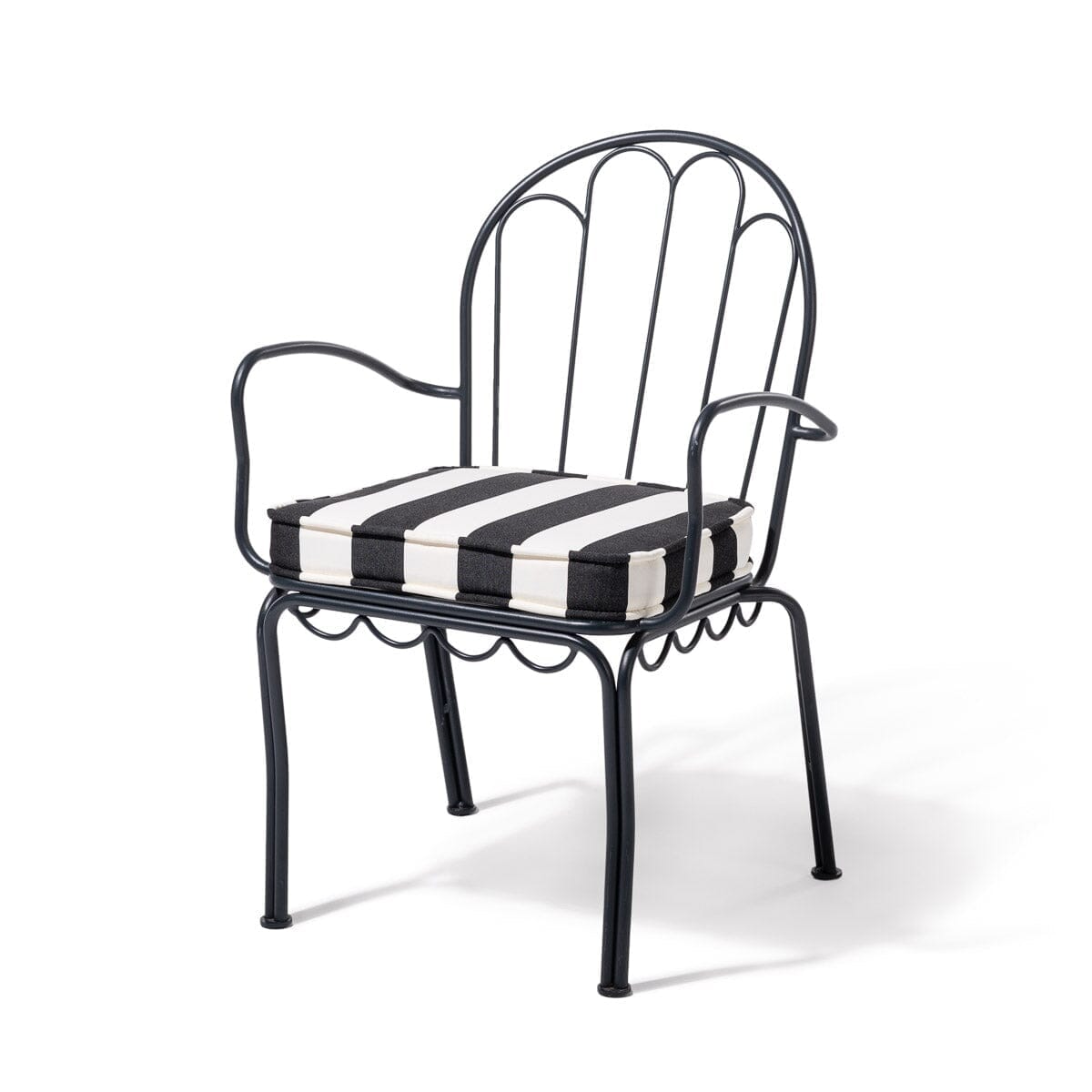 Product image of Al Fresco Dining Chair in Crew Vintage Black Stripe | Vintage Black Frame Al Fresco Dining Chair Kit Business & Pleasure Co.
