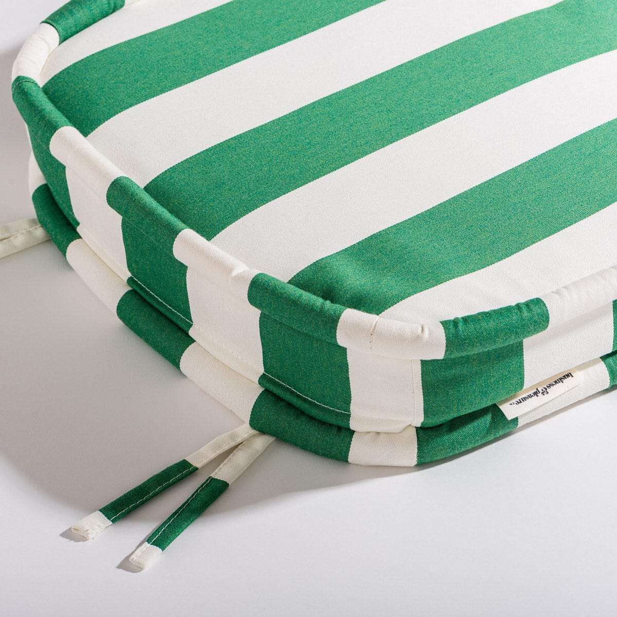 The Al Fresco Dining Chair Cushion - Crew Canyon Green Stripe Al Fresco Chair Cushion Business & Pleasure Co.