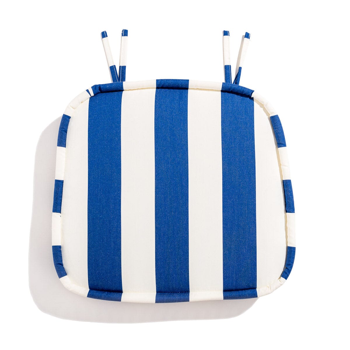 The Al Fresco Dining Chair Cushion - Crew Mediterranean Blue Stripe Al Fresco Chair Cushion Business & Pleasure Co.