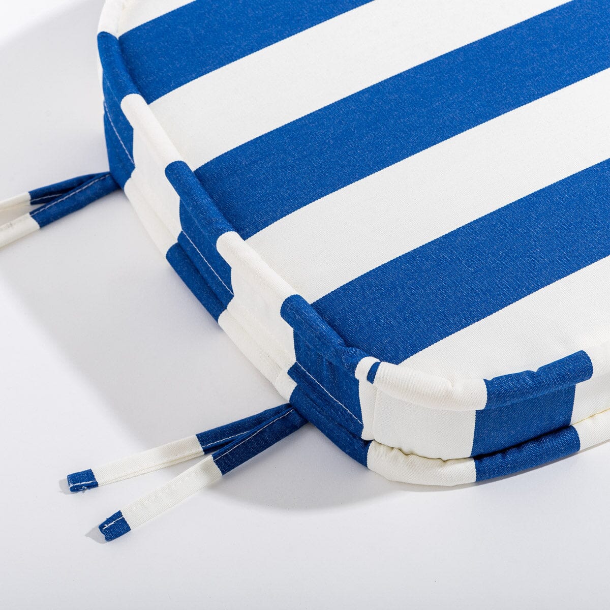 The Al Fresco Dining Chair Cushion - Crew Mediterranean Blue Stripe Al Fresco Chair Cushion Business & Pleasure Co.