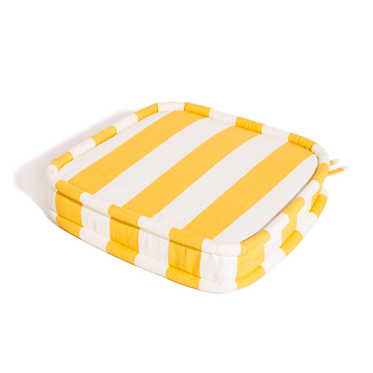 The Al Fresco Dining Chair Cushion - Crew Mimosa Yellow Stripe Al Fresco Chair Cushion Business & Pleasure Co.