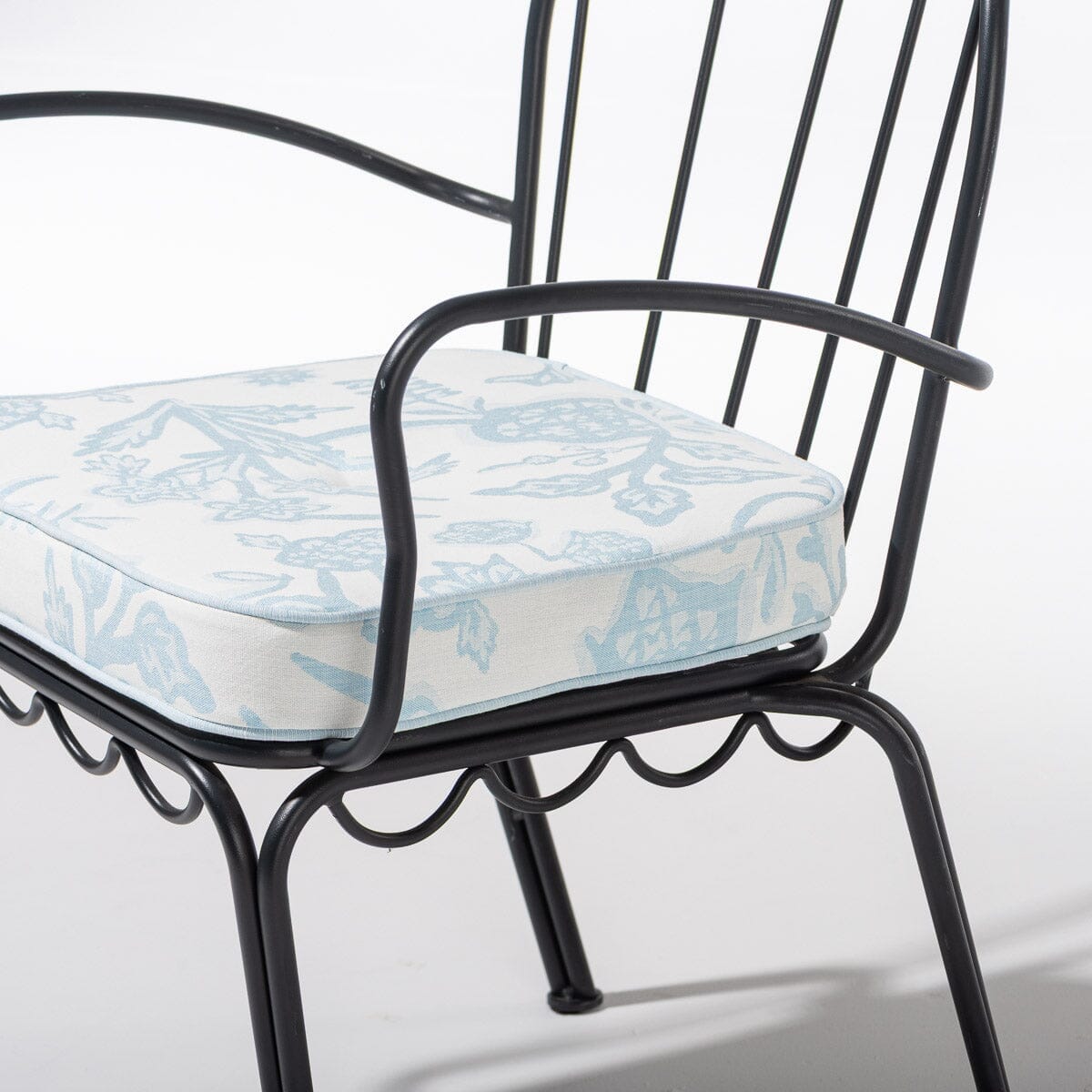 The Al Fresco Dining Chair Cushion - Hanalei Bay Blue Jacquard Al Fresco Dining Chair Cushion Business & Pleasure Co.