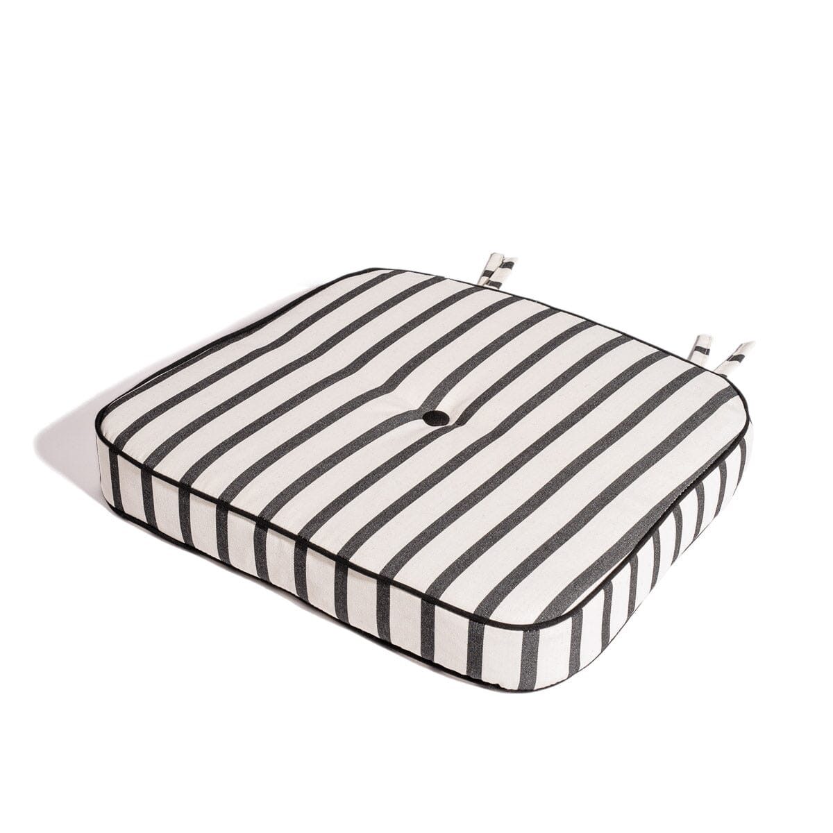 The Al Fresco Chair Cushion - Monaco Black Stripe Al Fresco Chair Cushion Business & Pleasure Co 