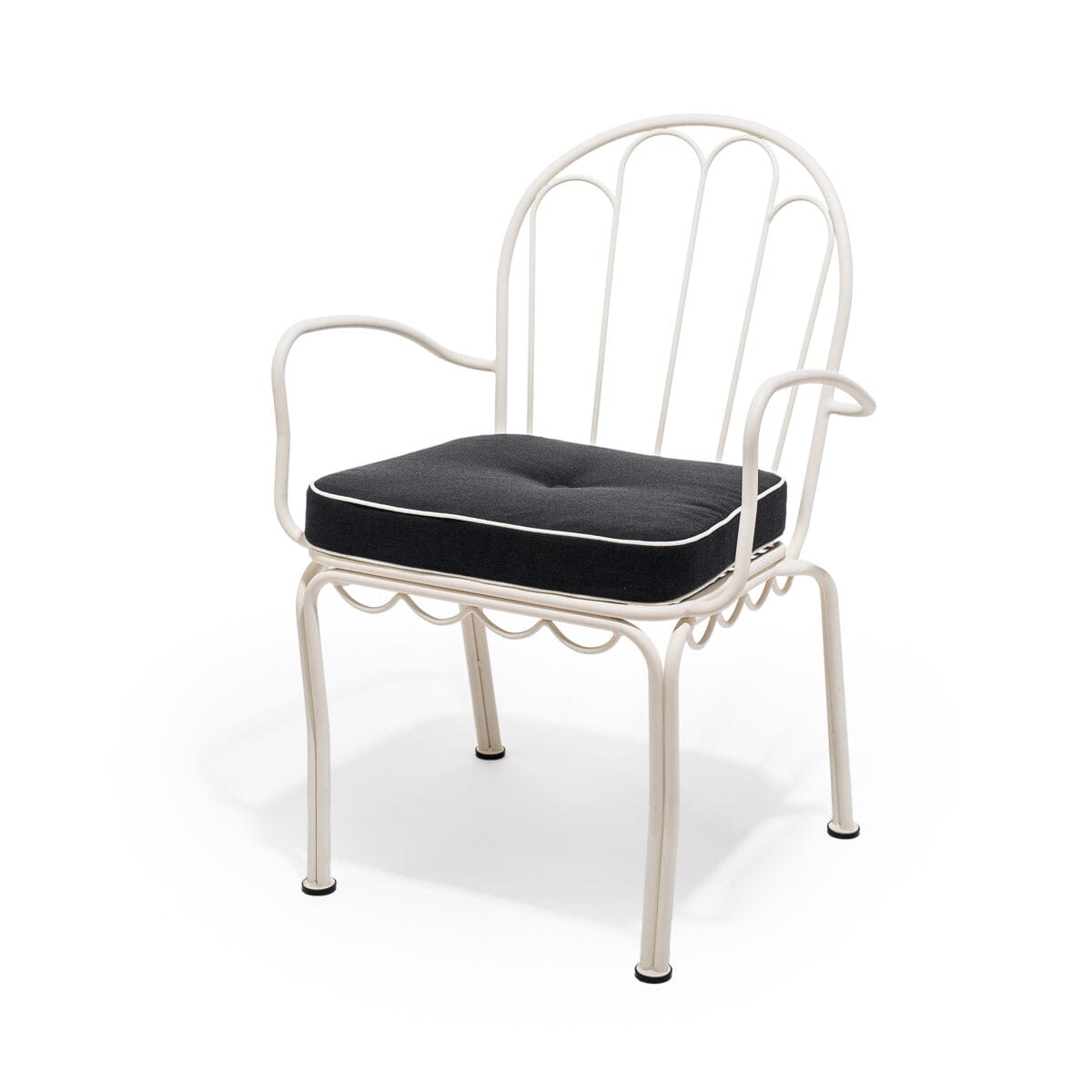 The Al Fresco Chair Cushion - Rivie Black Al Fresco Chair Cushion Business & Pleasure Co