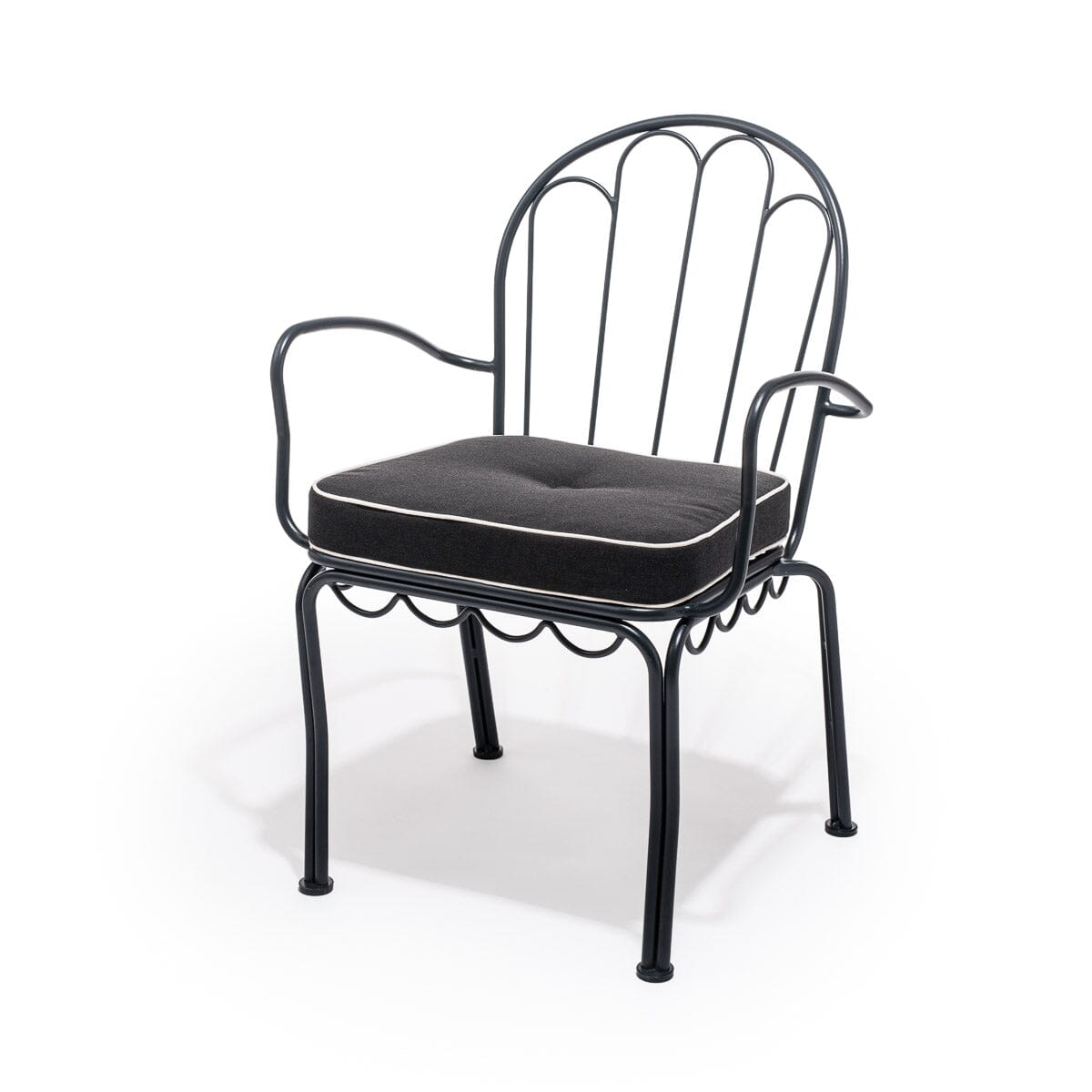The Al Fresco Dining Chair in Rivie Black | Vintage Black Frame