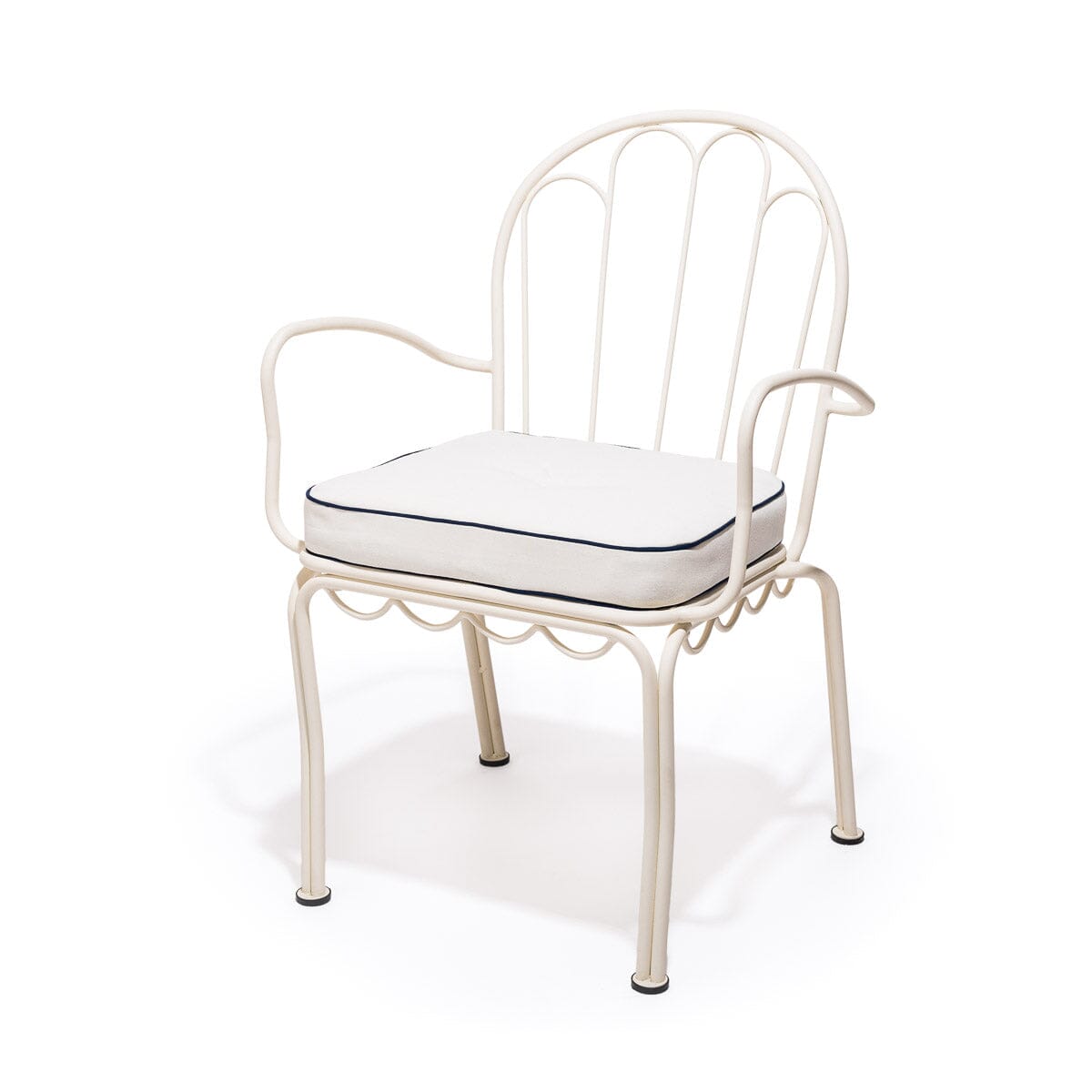 The Al Fresco Chair Cushion - Rivie White Al Fresco Chair Cushion Business & Pleasure Co