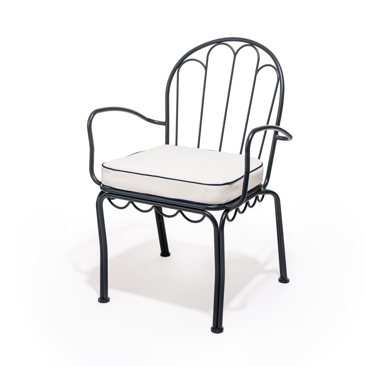 The Al Fresco Chair Cushion - Rivie White Al Fresco Chair Cushion Business & Pleasure Co