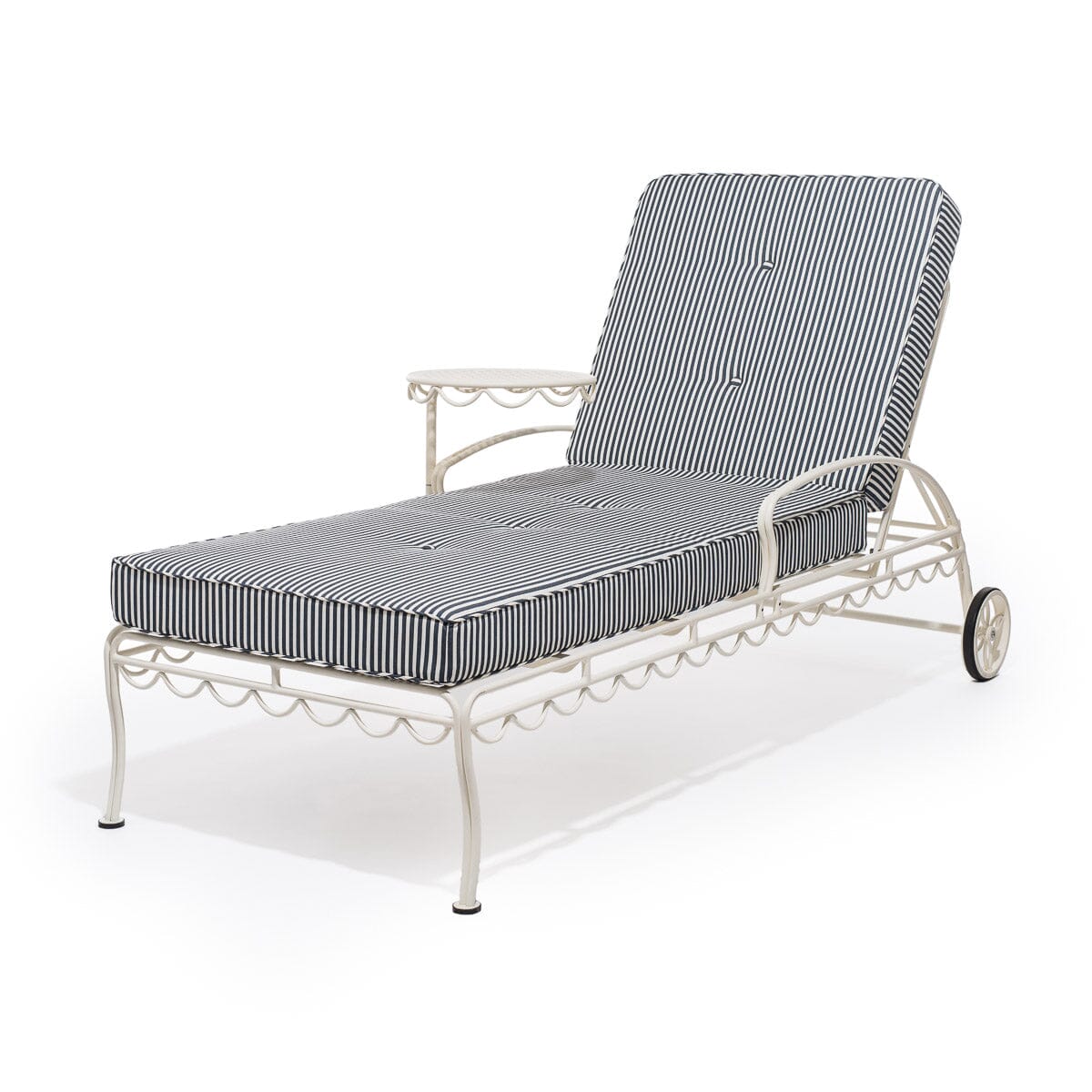 The Al Fresco Sun Lounger Cushion - Lauren's Navy Stripe Al Fresco Sun Lounger Cushions Business & Pleasure Co