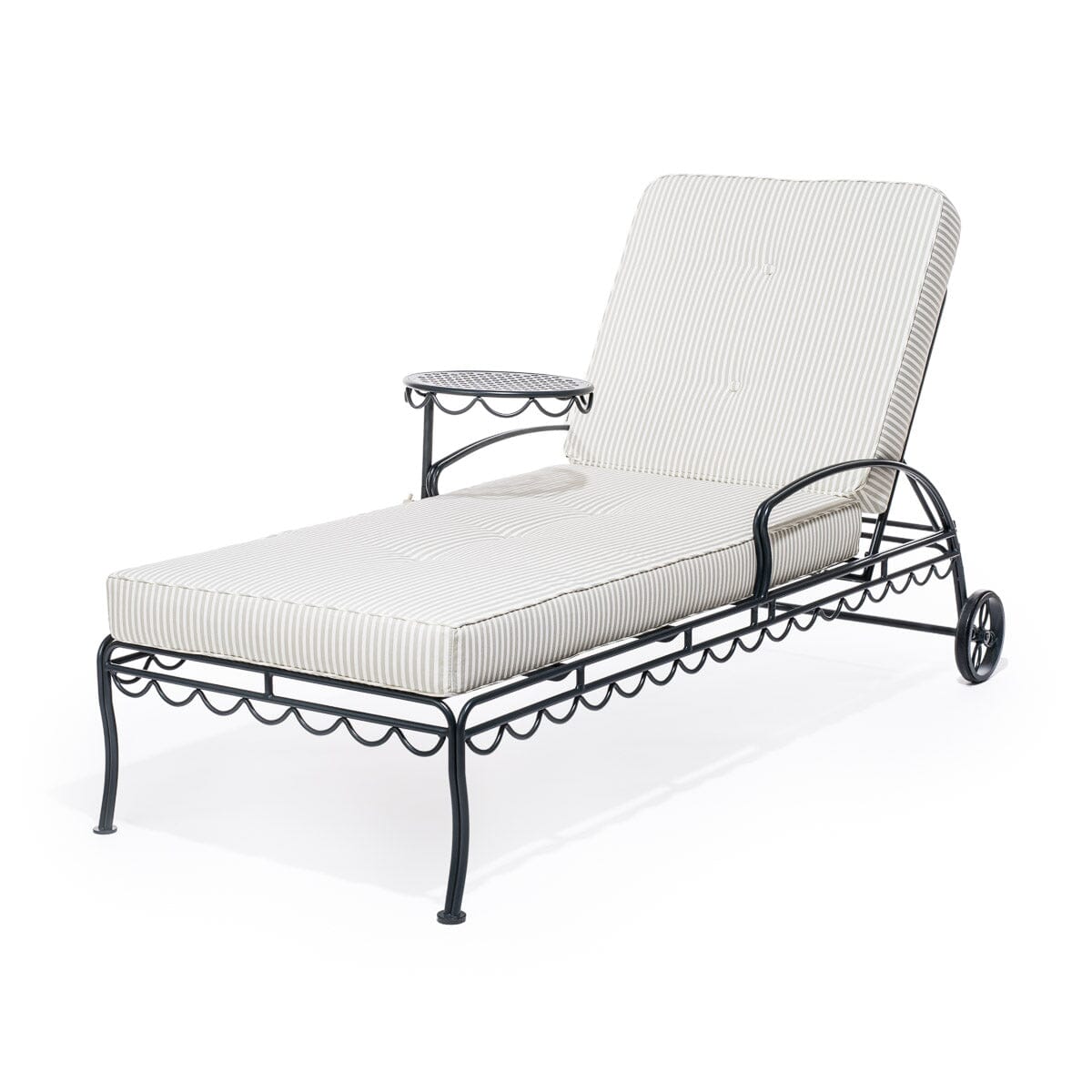 The Al Fresco Sun Lounger Cushion - Lauren's Sage Stripe Al Fresco Sun Lounger Cushions Business & Pleasure Co
