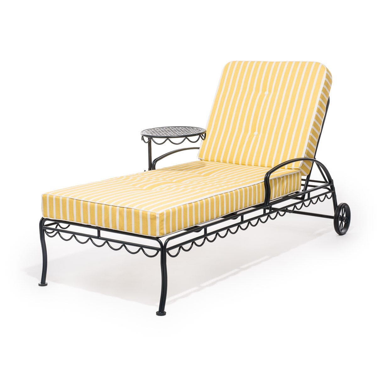 The Al Fresco Sun Lounger Cushion - Monaco Mimosa Stripe Al Fresco Sun Lounger Cushions Business & Pleasure Co