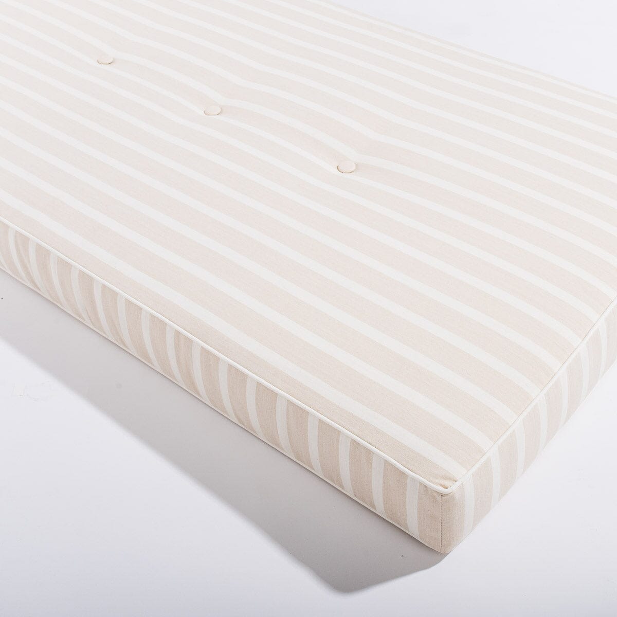 The Al Fresco Sun Lounger Cushion - Monaco Natural Stripe Al Fresco Sun Lounger Cushions Business & Pleasure Co